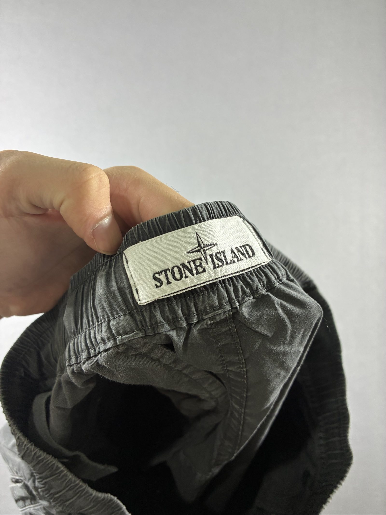 Stone Island Grey Cargo Joggers W 28 Elastic Waist Zipper Pockets image 4