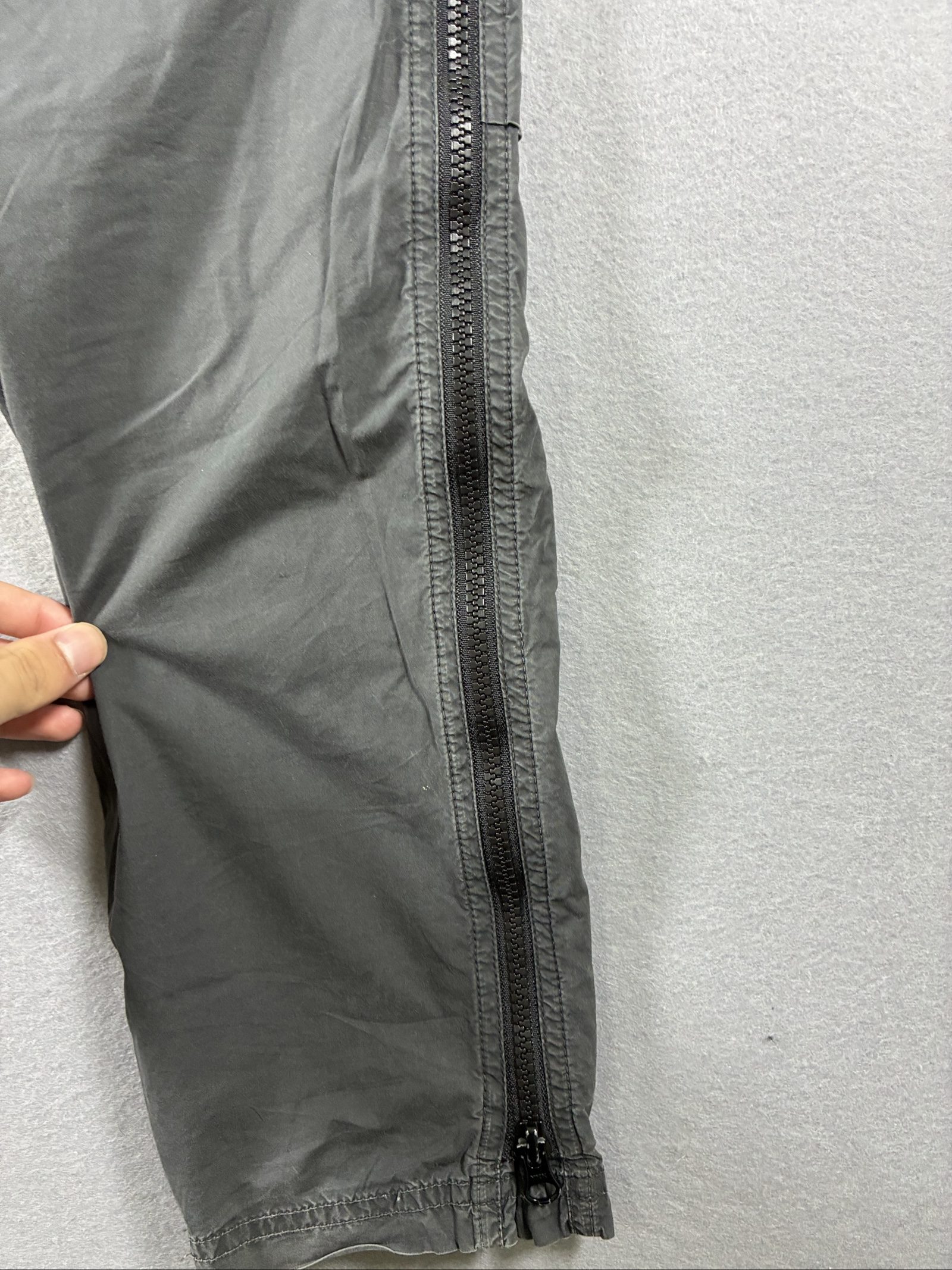 Stone Island Grey Cargo Joggers W 28 Elastic Waist Zipper Pockets image 7