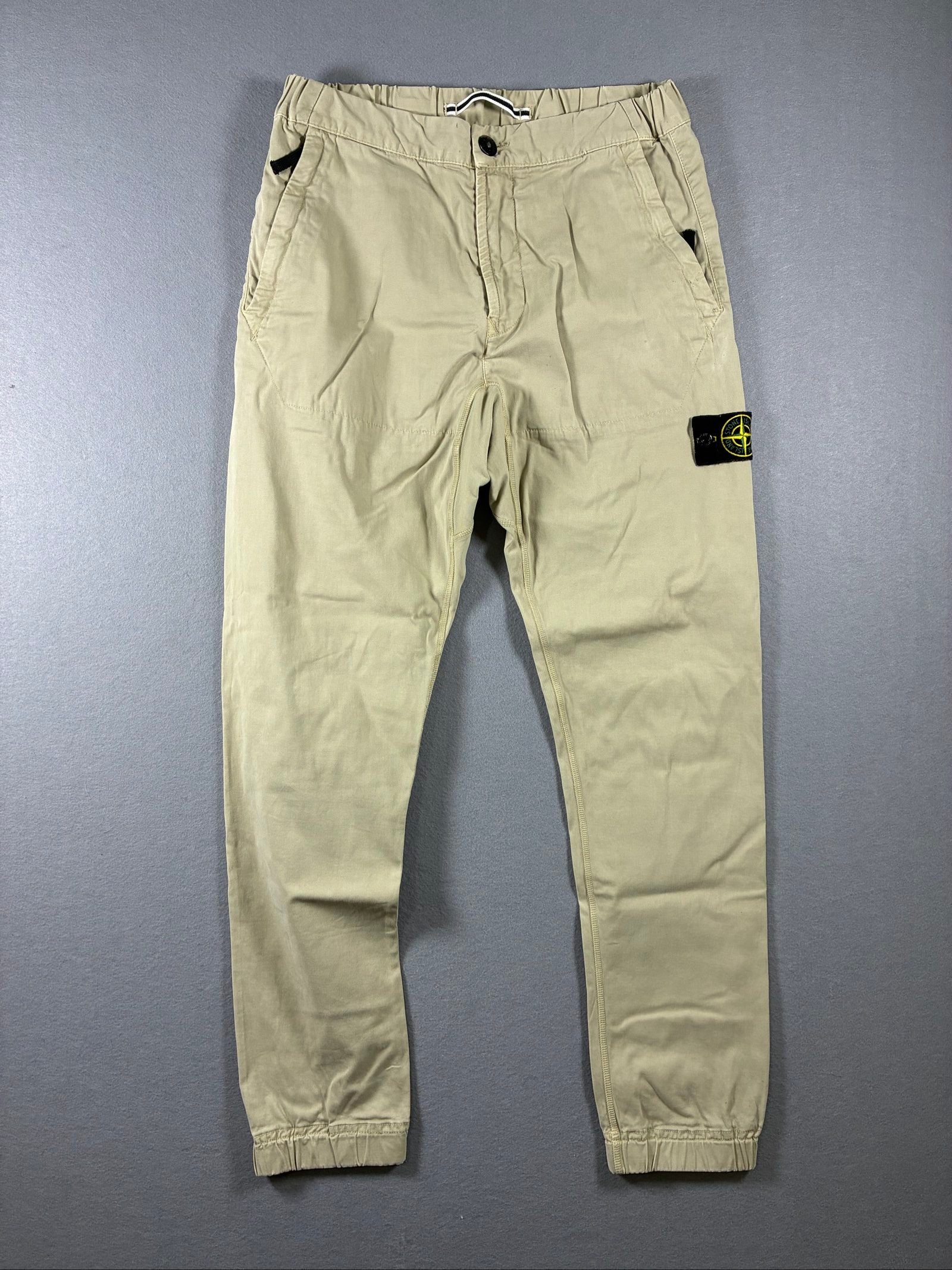 Stone Island Beige Cargo Joggers Large Relaxed Fit
