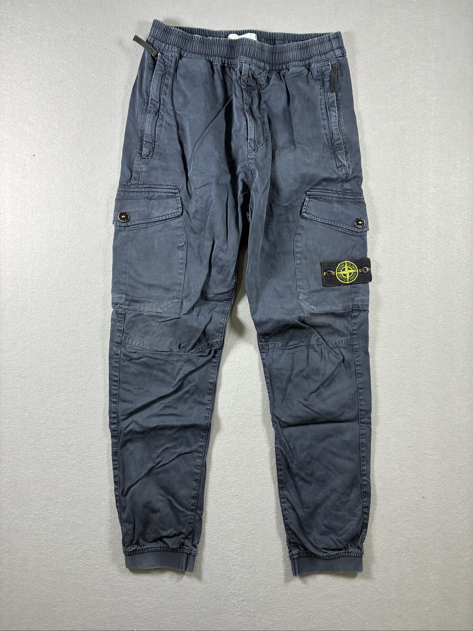 Stone Island Navy Cargo Joggers Trousers 30 Slim Fit Type RE-T