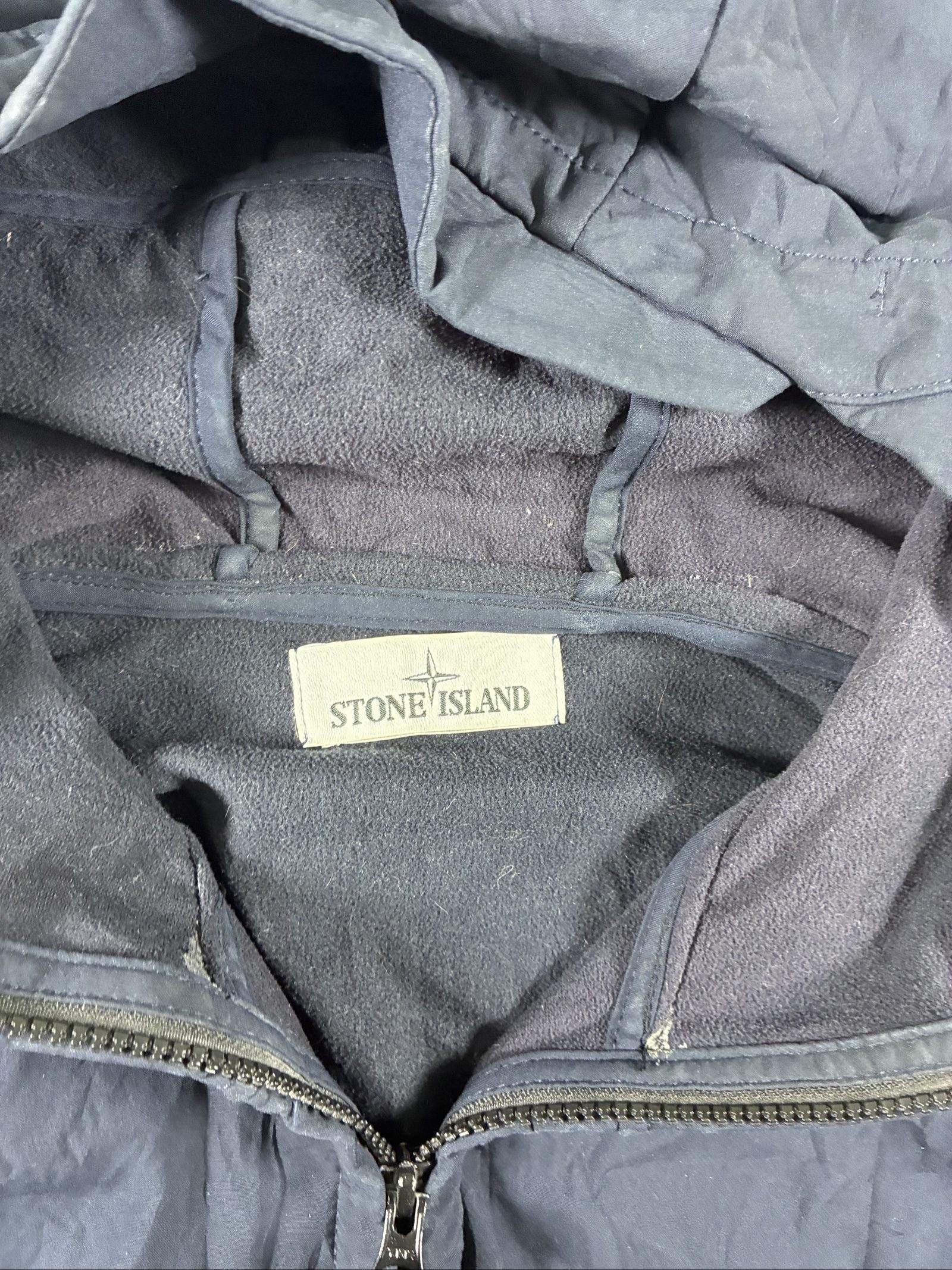 Stone Island Navy Hooded Jacket Medium image 2