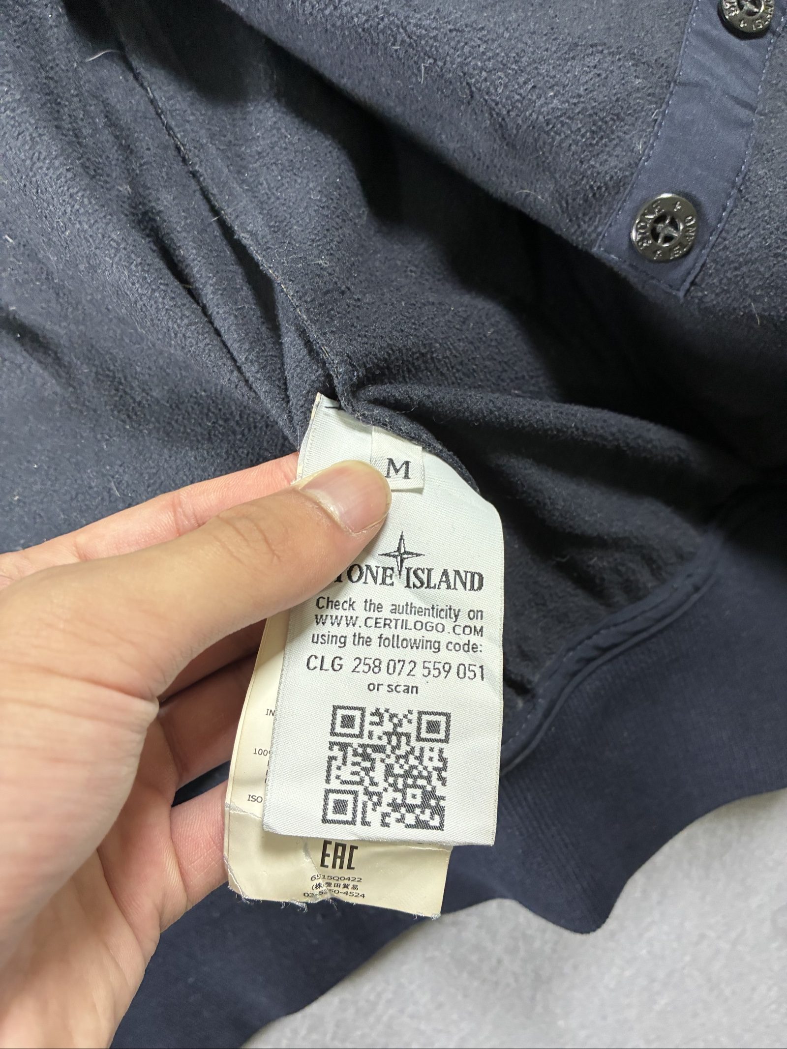 Stone Island Navy Hooded Jacket Medium image 7