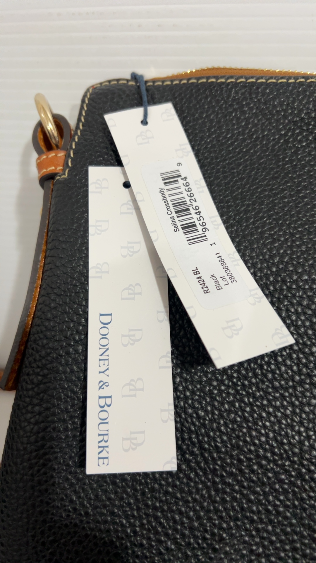 Dooney & Bourke Black Pebbled Leather Crossbody Bag image 6