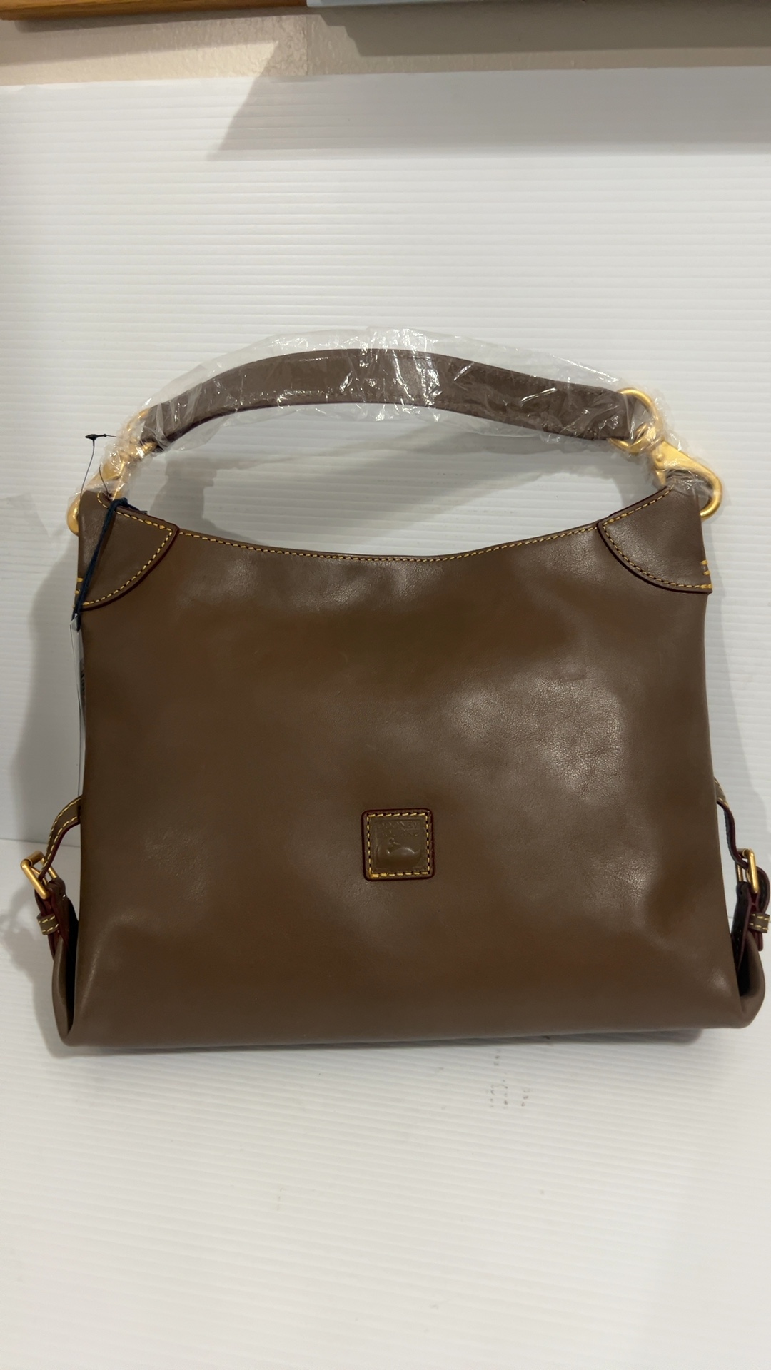 Dooney & Bourke Brown Leather Hobo Shoulder Bag