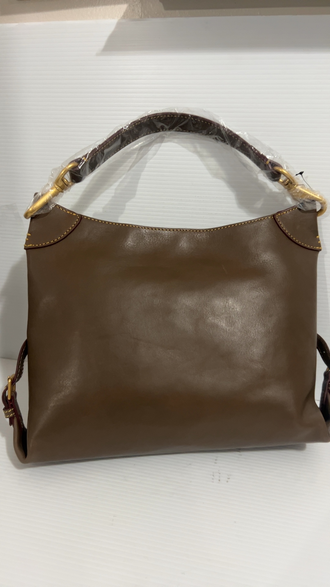 Dooney & Bourke Brown Leather Hobo Shoulder Bag image 2