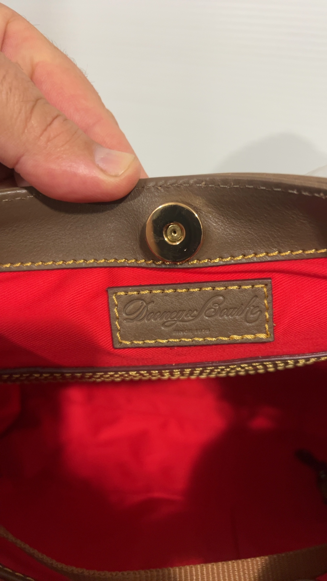 Dooney & Bourke Brown Leather Hobo Shoulder Bag image 4