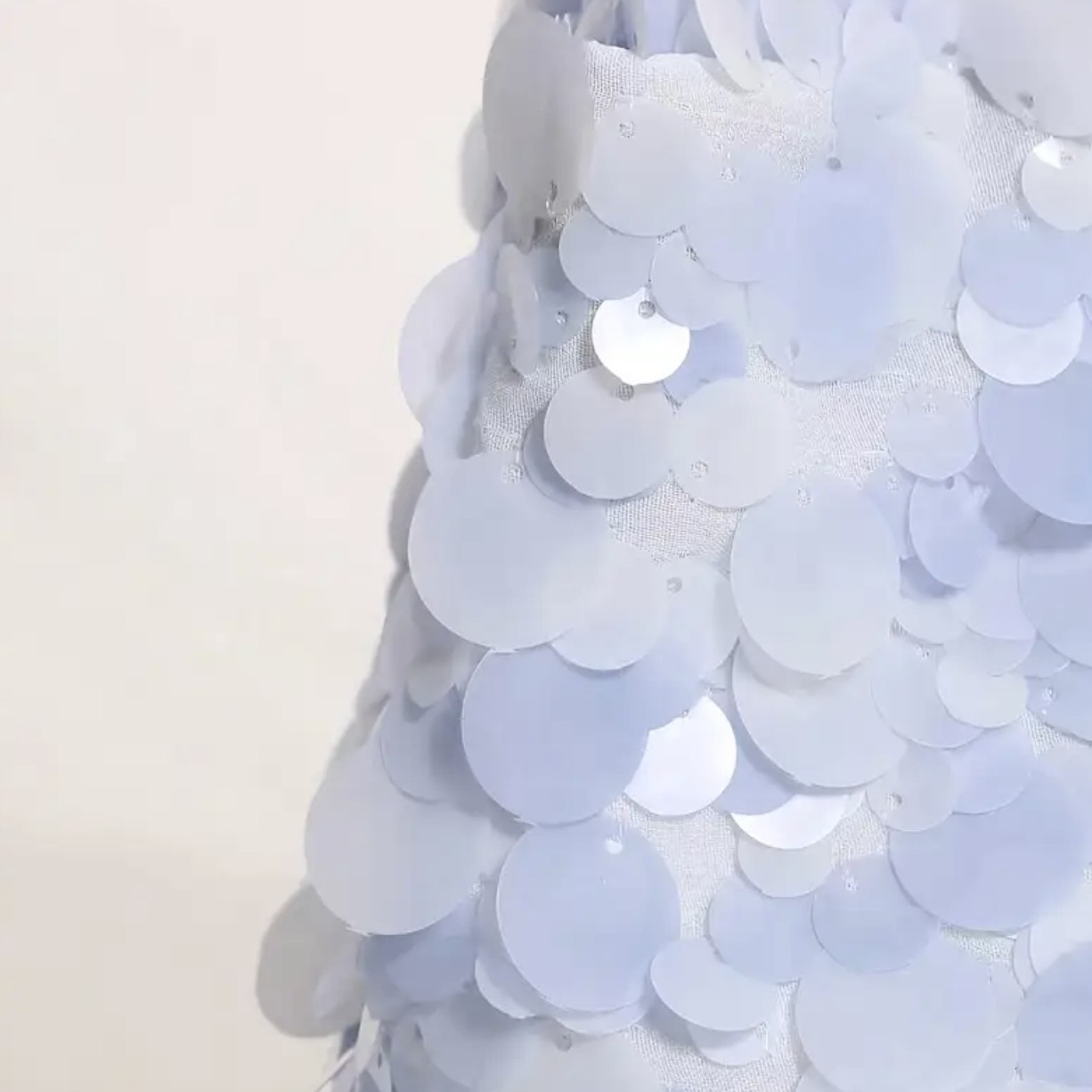 Coastal Summer Sequin Structured Shoulder Bag Light Blue Luxe Statement Cocktail Party image 6