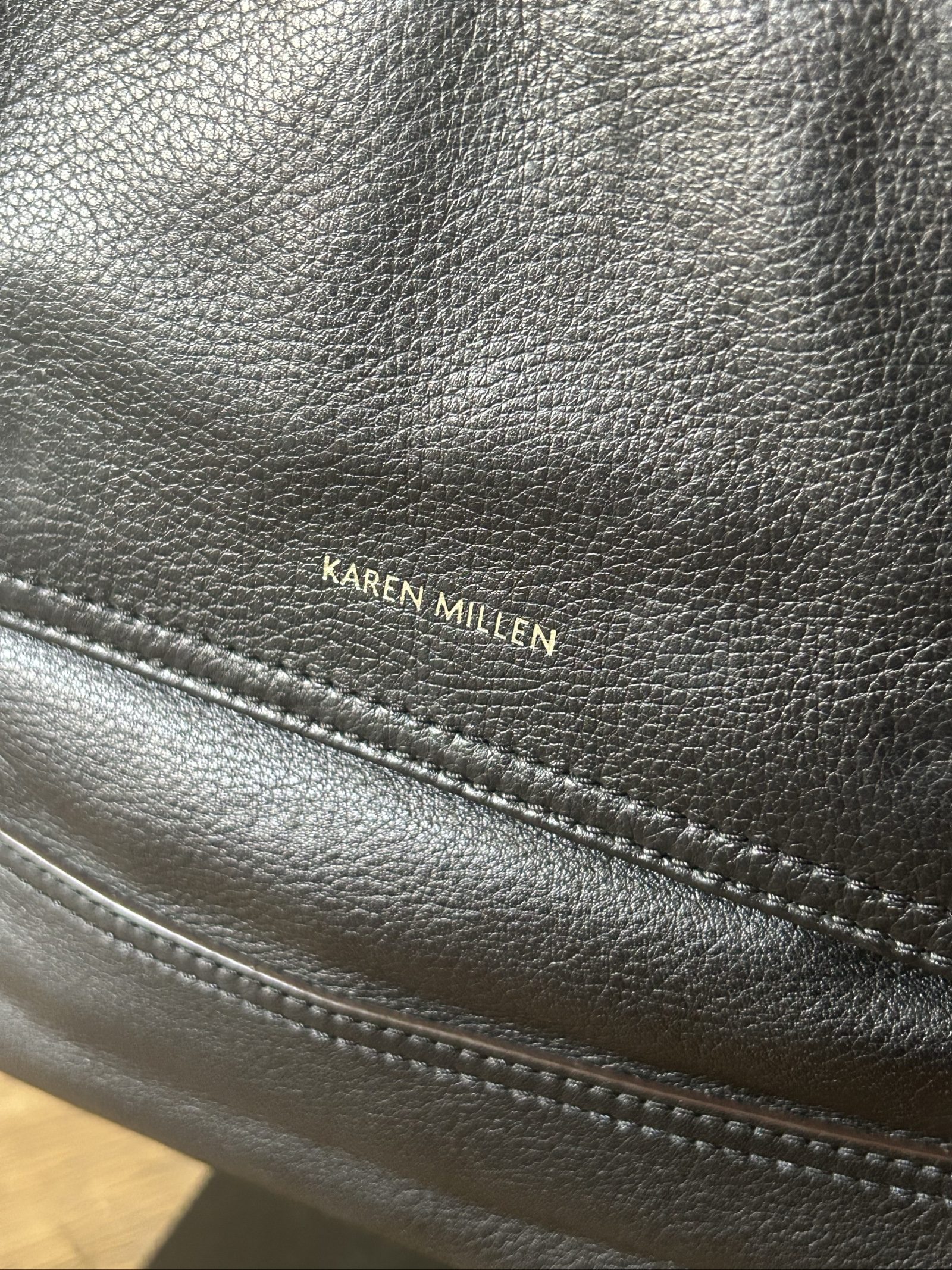 Karen Millen Black Leather Chain Strap Shoulder Bag image 3