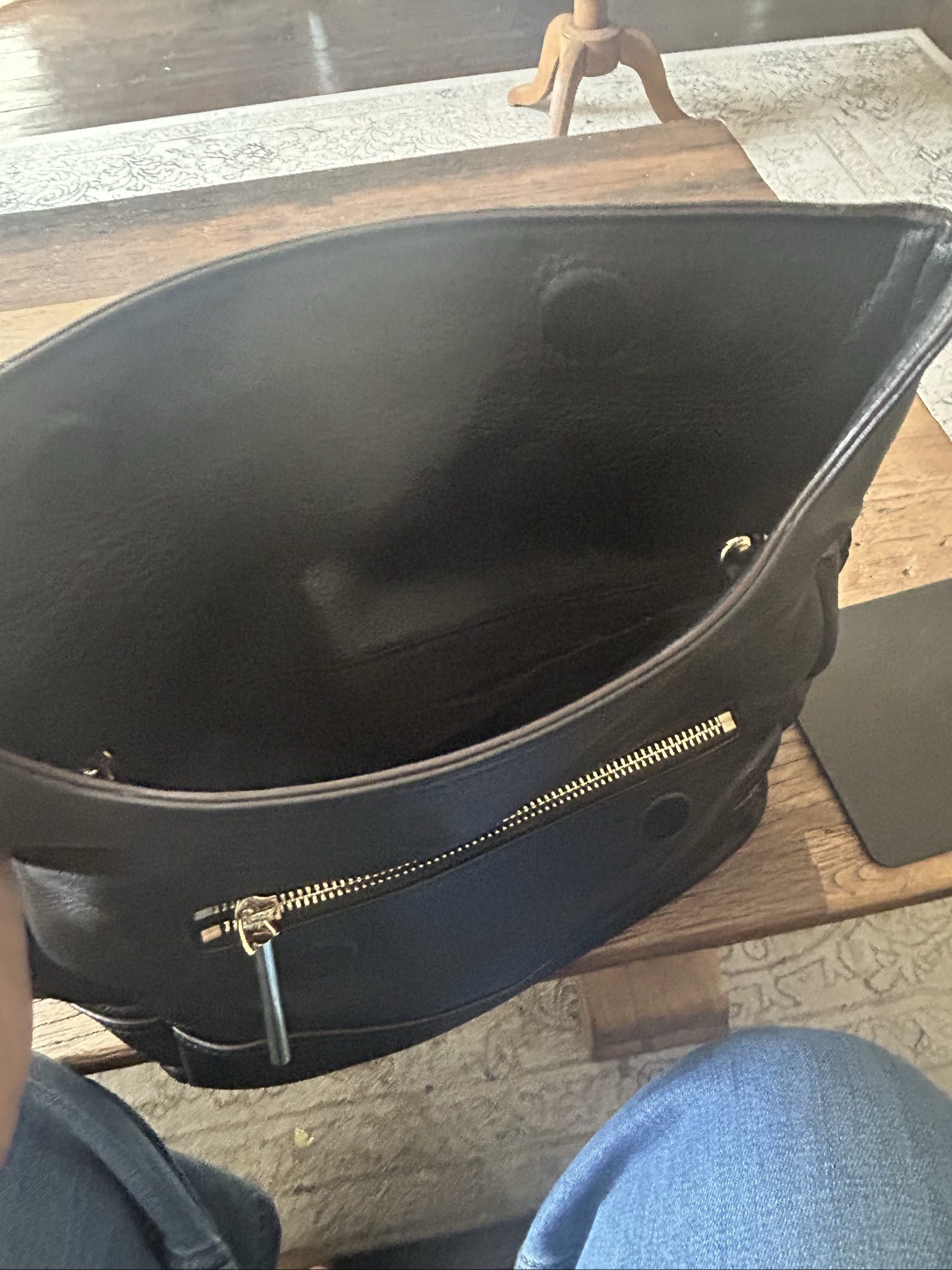 Karen Millen Black Leather Chain Strap Shoulder Bag image 9
