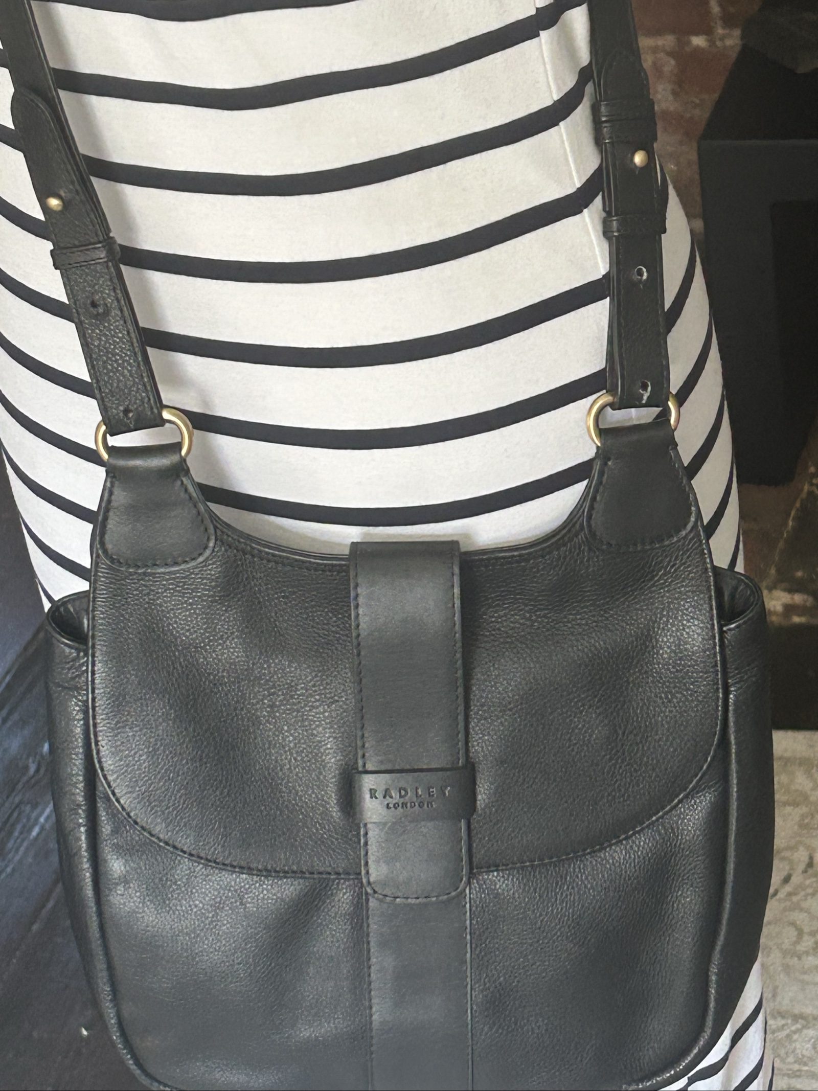 Radley Black Leather Crossbody Shoulder Bag image 2