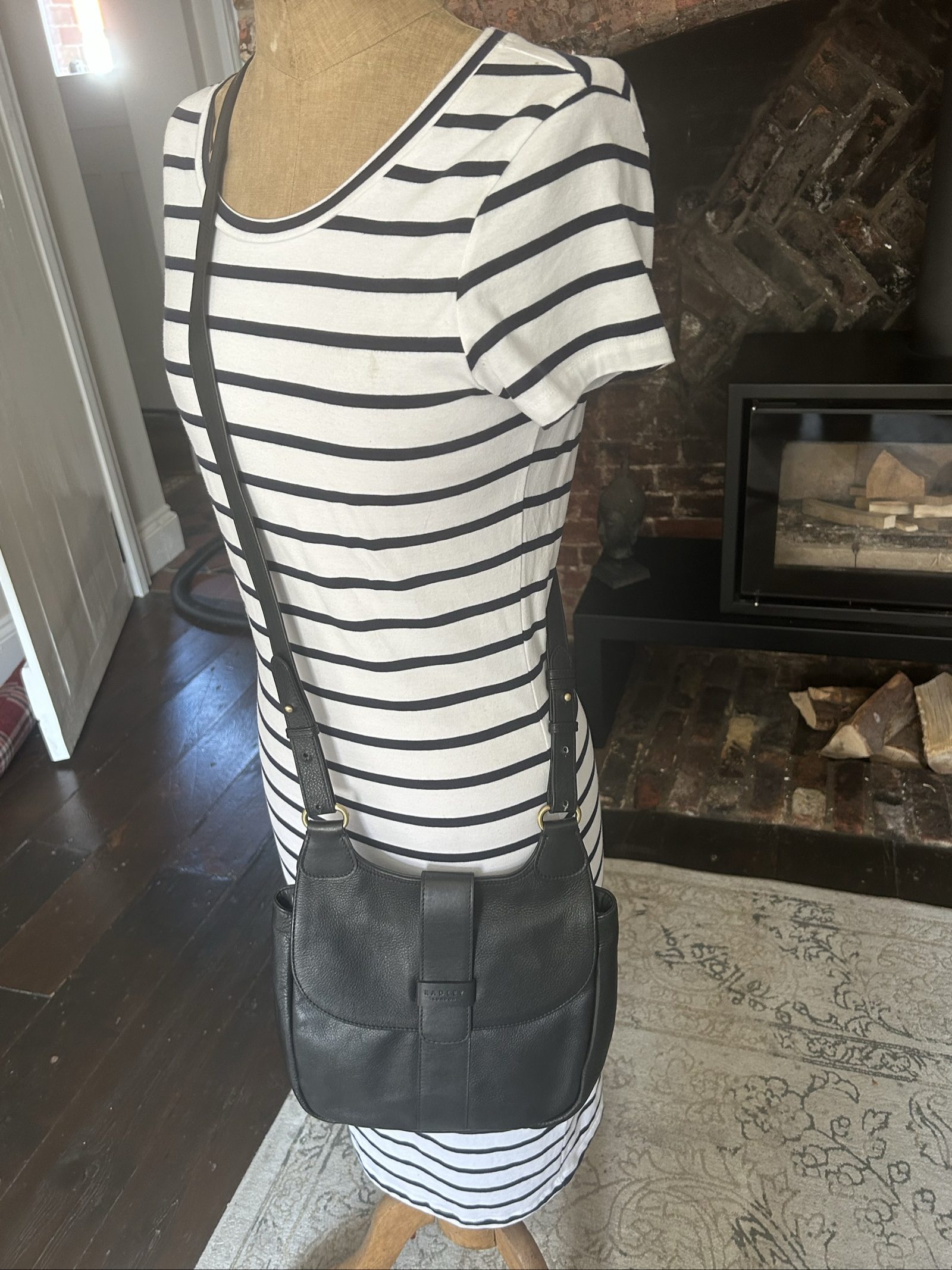 Radley Black Leather Crossbody Shoulder Bag image 4