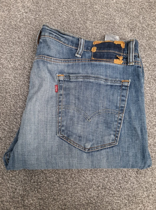 Levi's Blue Denim Jeans Relaxed Fit Red tab 40" image 6