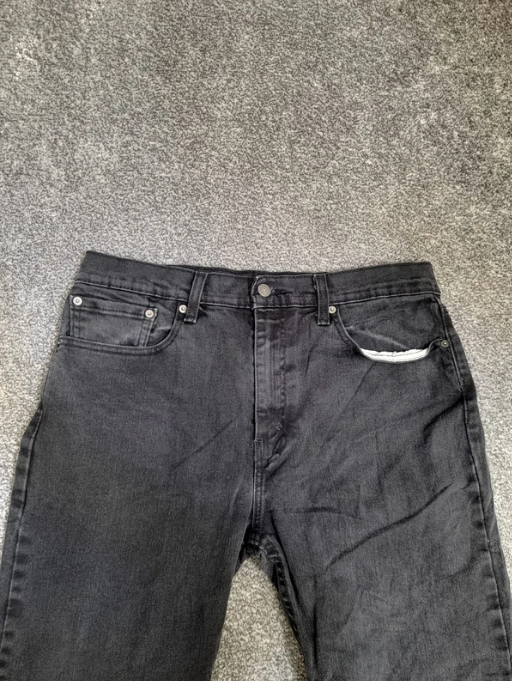 Levi's Black 502 Slim Taper Jeans Red Tab 35" image 3