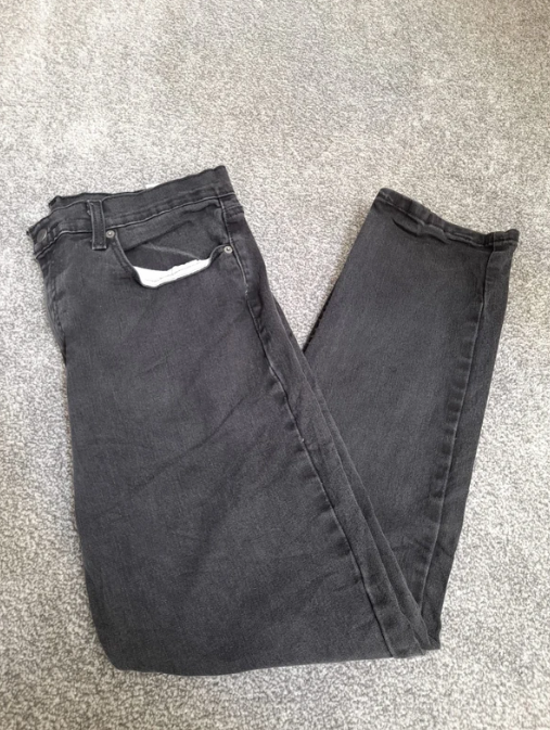 Levi's Black 502 Slim Taper Jeans Red Tab 35" image 4