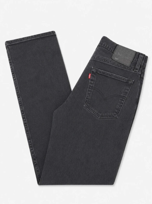 Levi's Black 502 Slim Taper Jeans Red Tab 35"