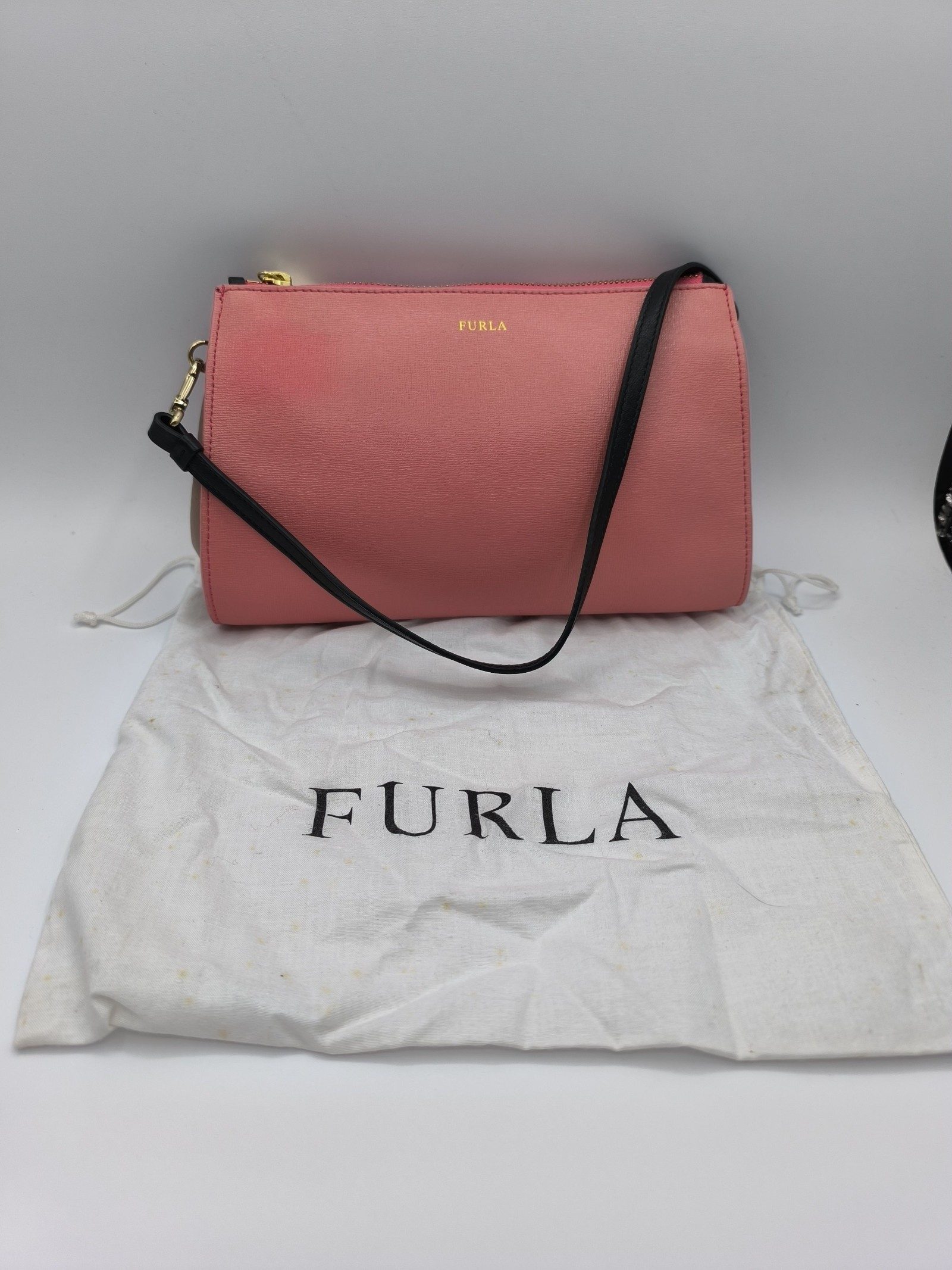 Furla Pink Leather handbag small clutch size Bag