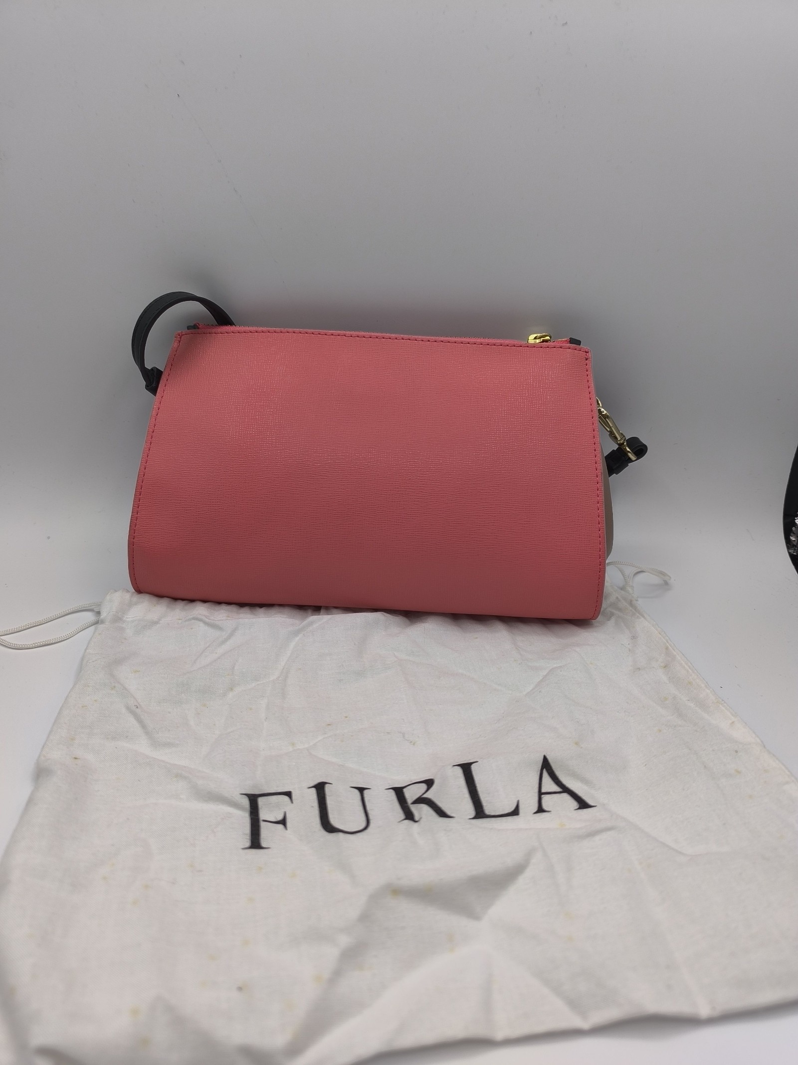 Furla Pink Leather handbag small clutch size Bag image 3