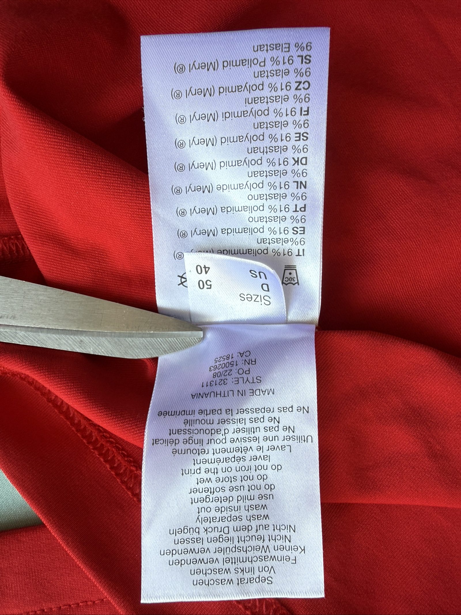 Title: Toni Sailer Bryan Men’s Ski Base Layer Top Size 50 Red 1/4 Zip image 7