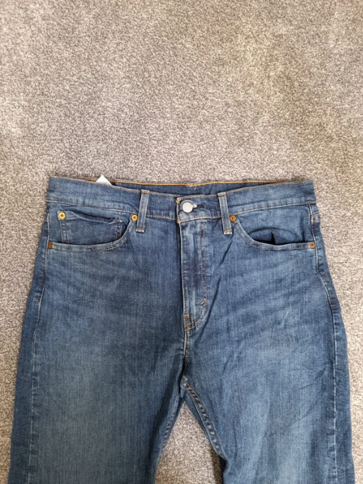 Levi's Blue Denim Jeans Waist Straight Leg Red Tab 34" image 6