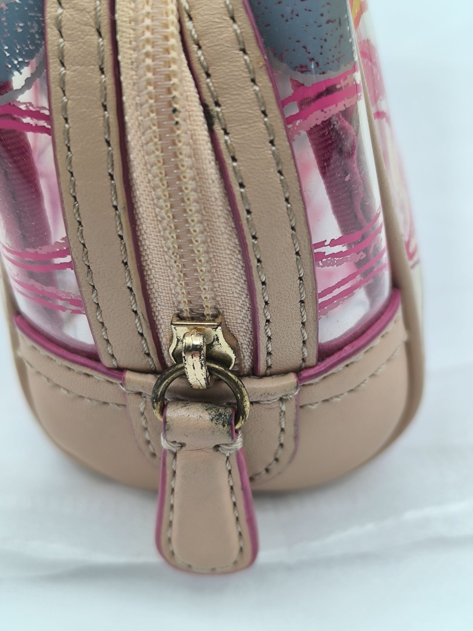 Coach Multi Clear & Pink PVC Cosmetic Bag Small image 3