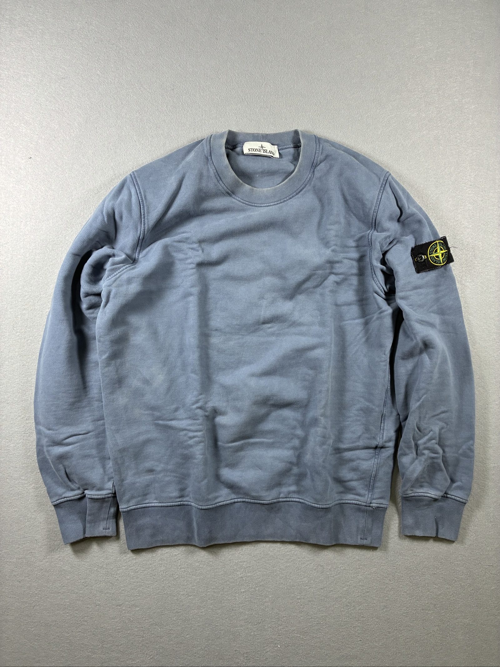 Stone Island Blue Crew Neck Sweatshirt Large Cotton