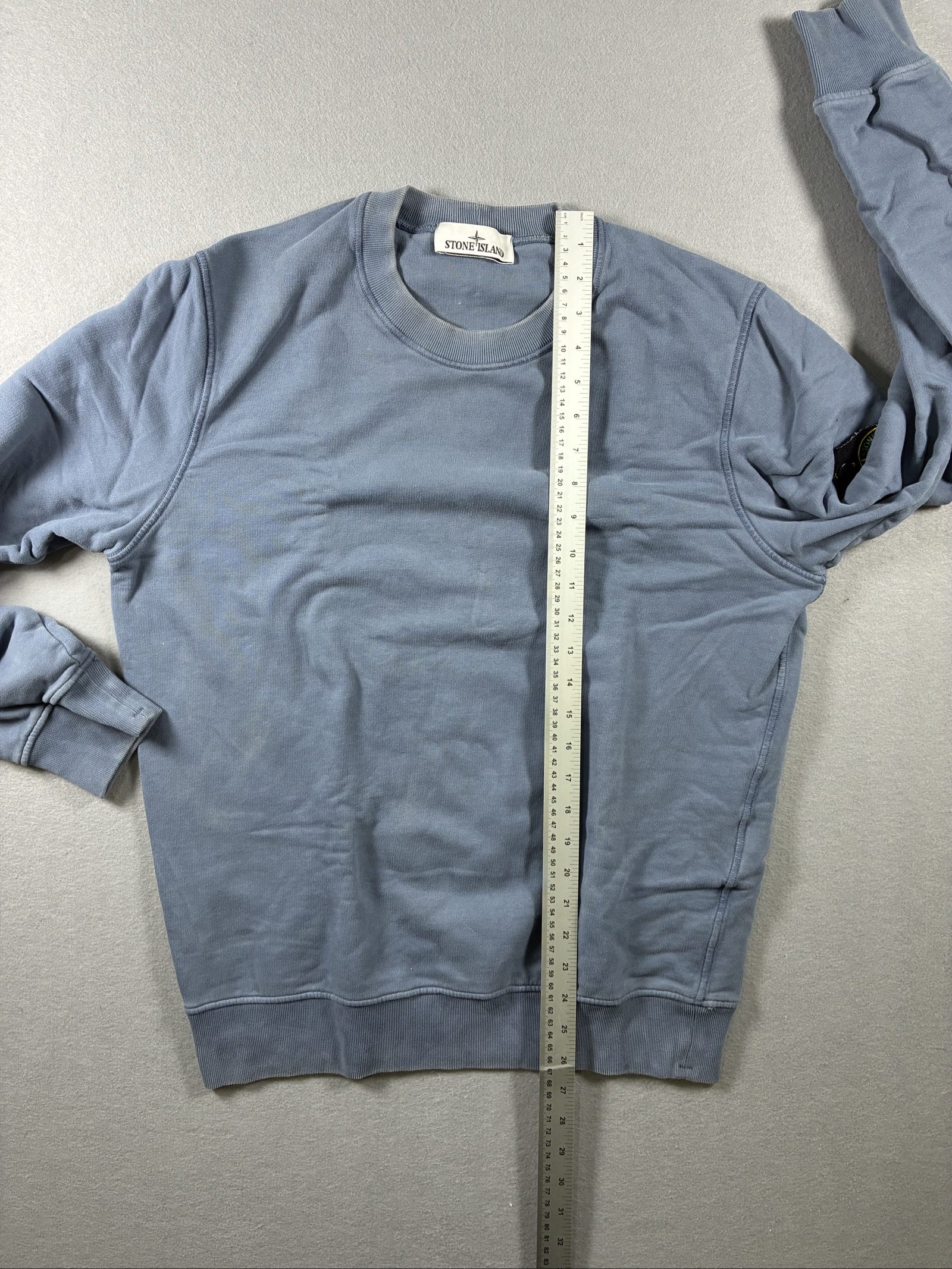 Stone Island Blue Crew Neck Sweatshirt Large Cotton image 8