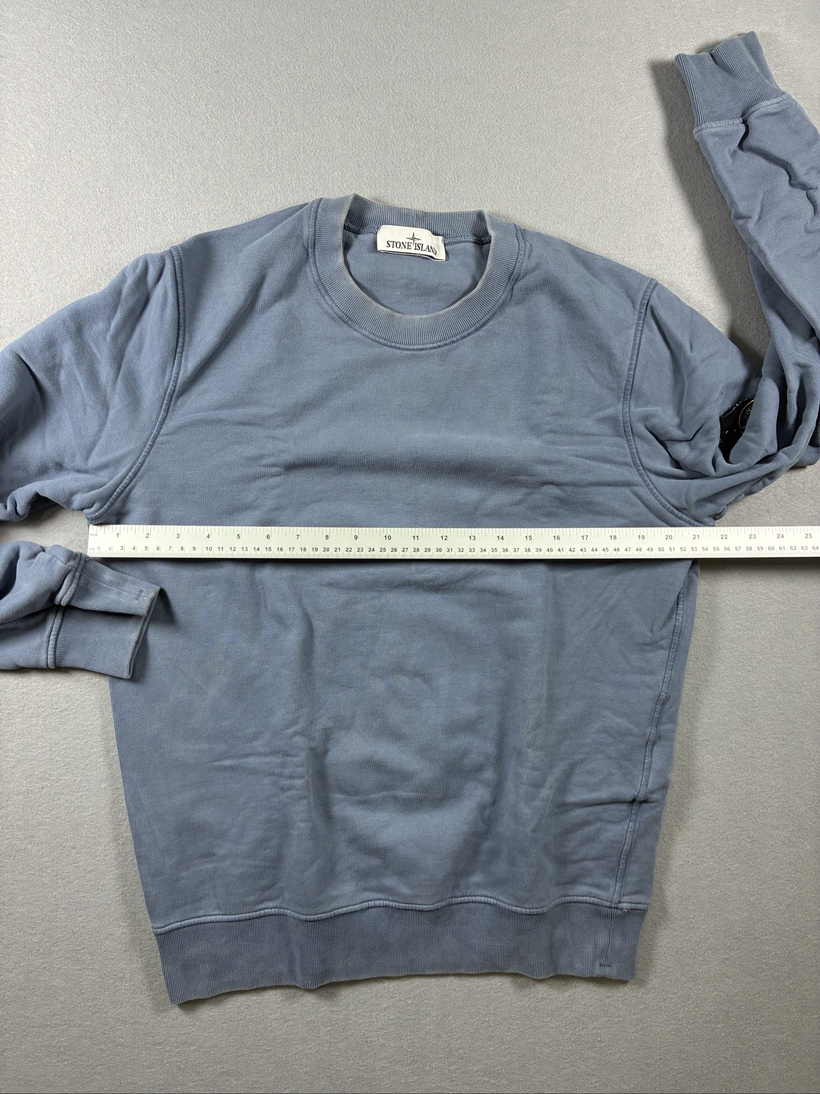 Stone Island Blue Crew Neck Sweatshirt Large Cotton image 6