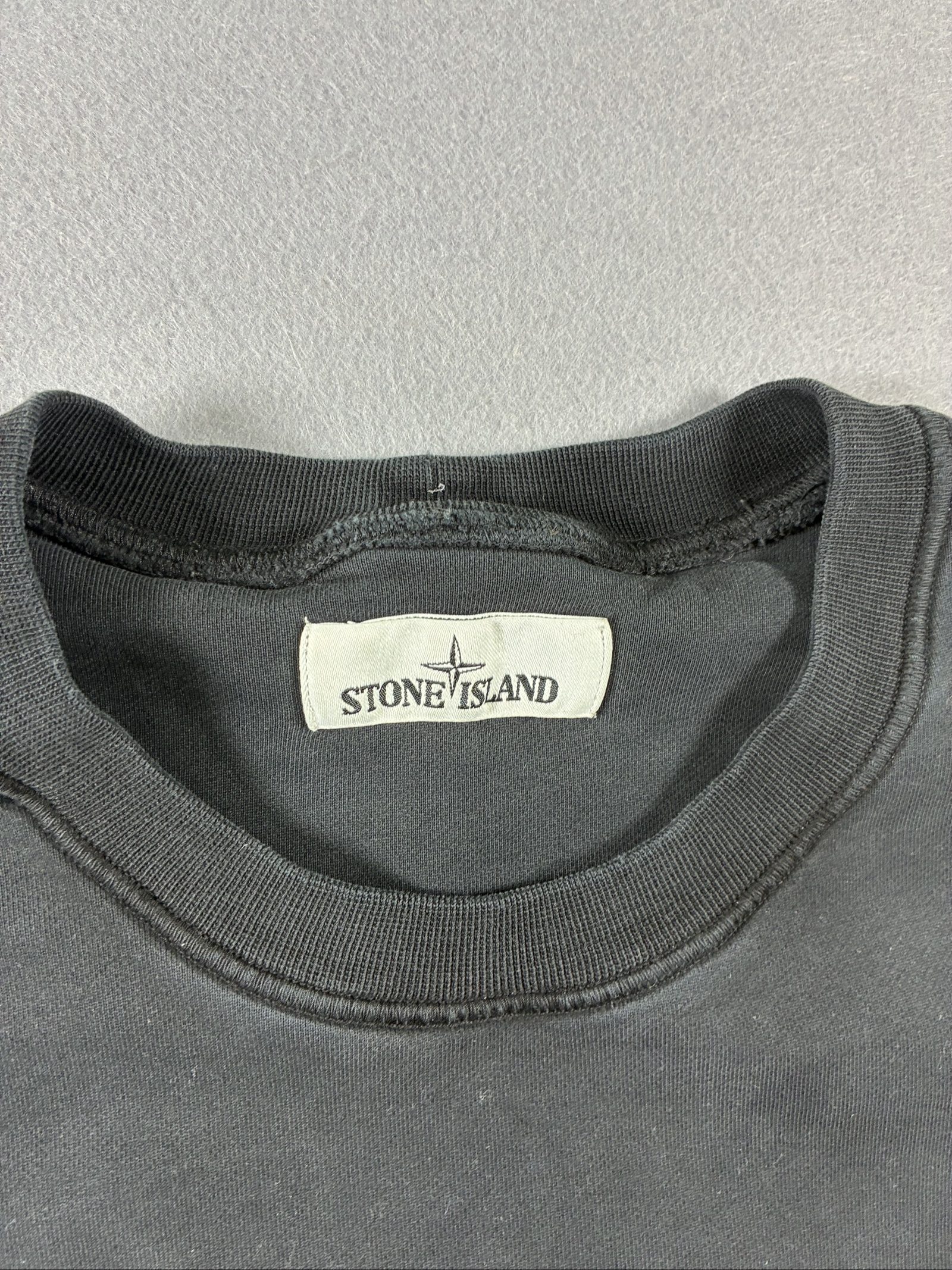 Stone Island Black Crewneck Sweatshirt 3XL Damaged Sleeve image 2