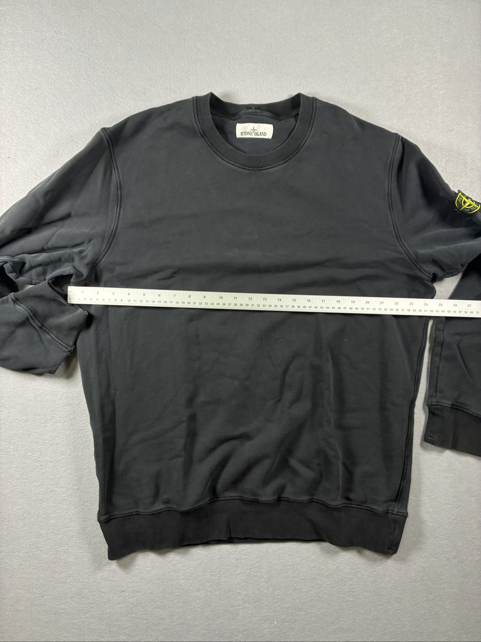 Stone Island Black Crewneck Sweatshirt 3XL Damaged Sleeve image 9