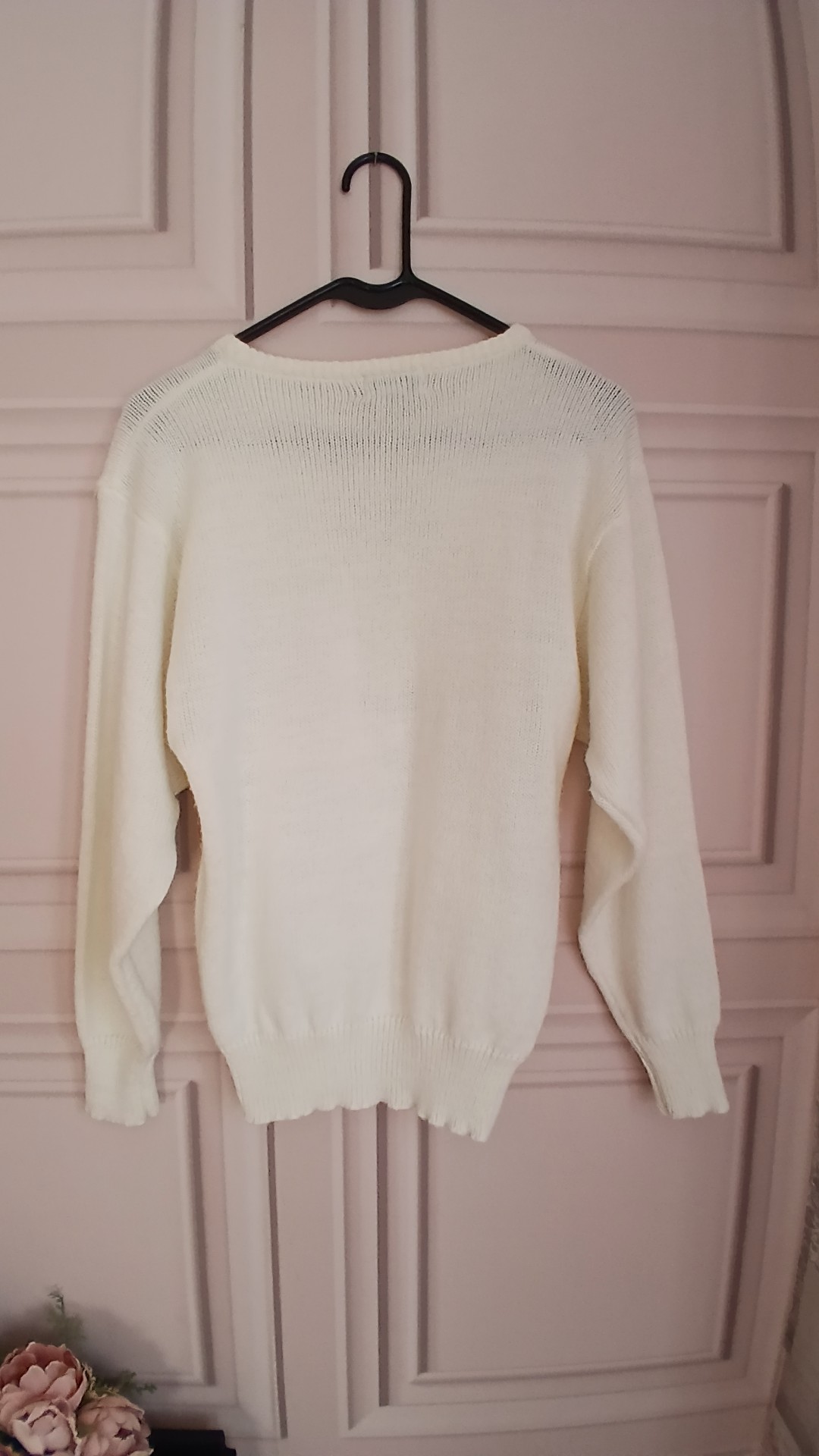 Frank Saul White Sequin Embellished Vintage Knit Jumper image 5