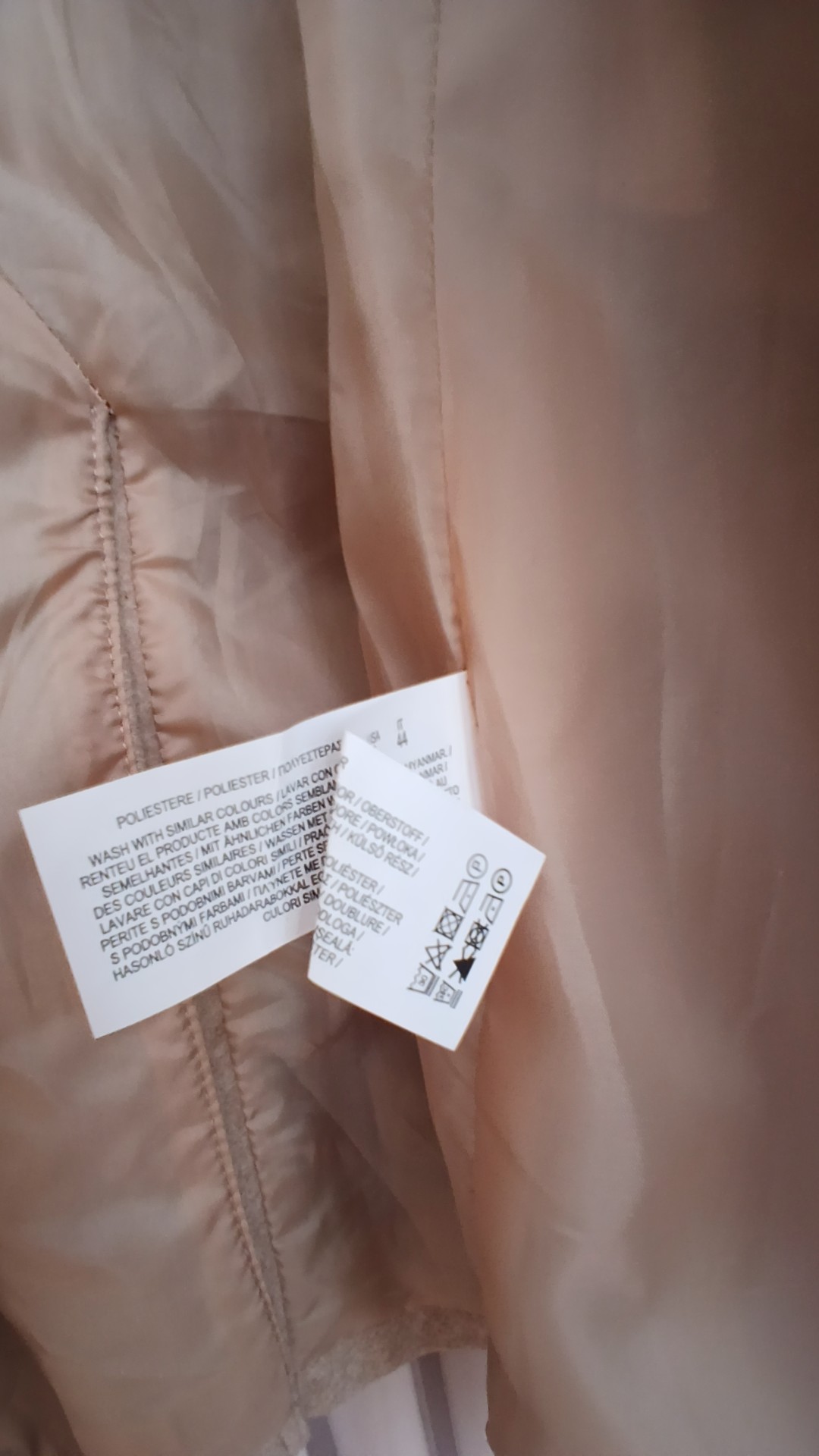 Primark Beige Wool Blend Single-Breasted Coat UK 12 Brand New image 5