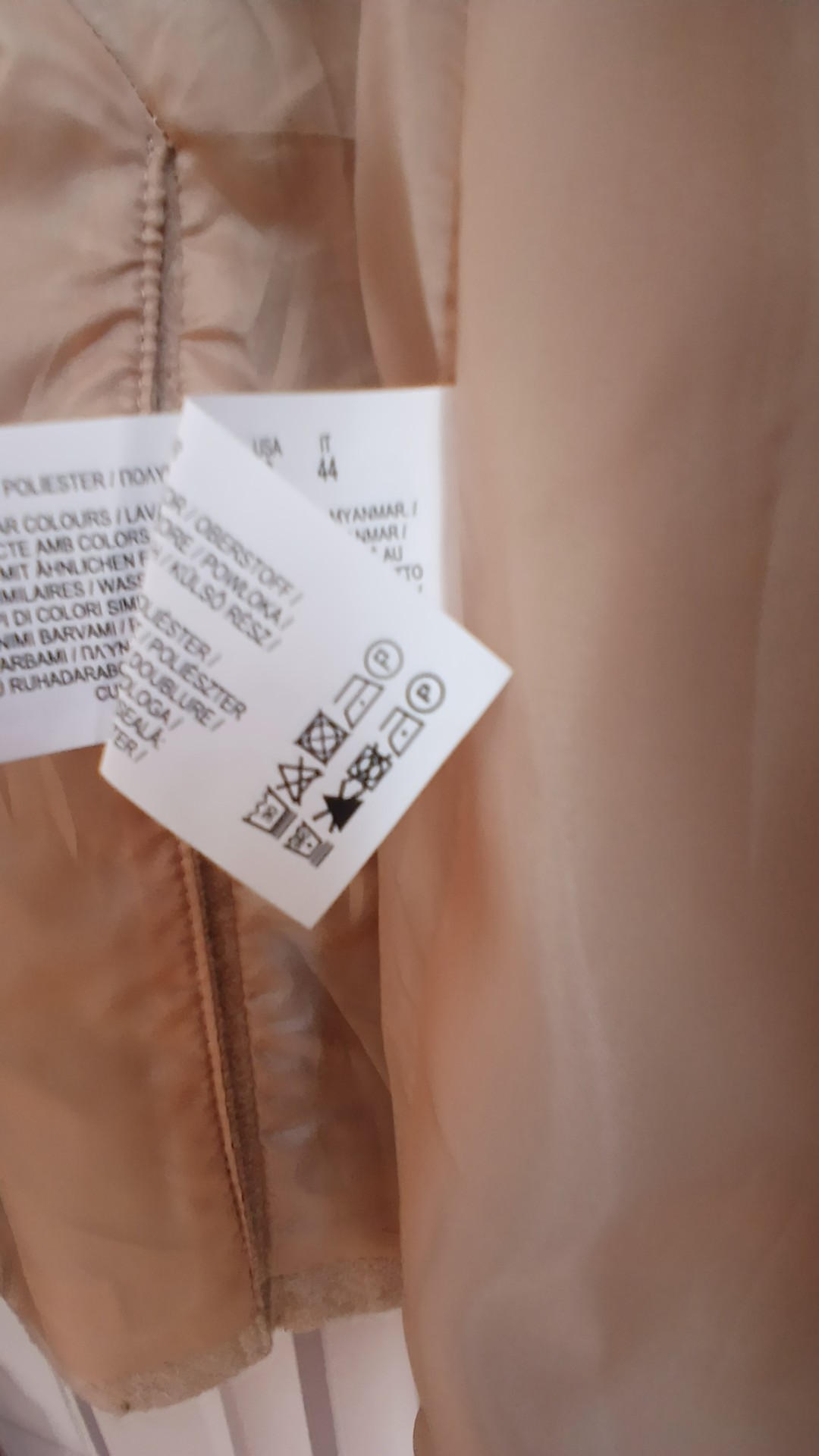 Primark Beige Wool Blend Single-Breasted Coat UK 12 Brand New image 6