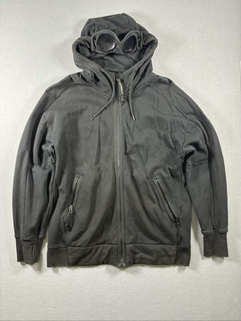 C.P. Company Black Hooded Goggle Sweatshirt Large