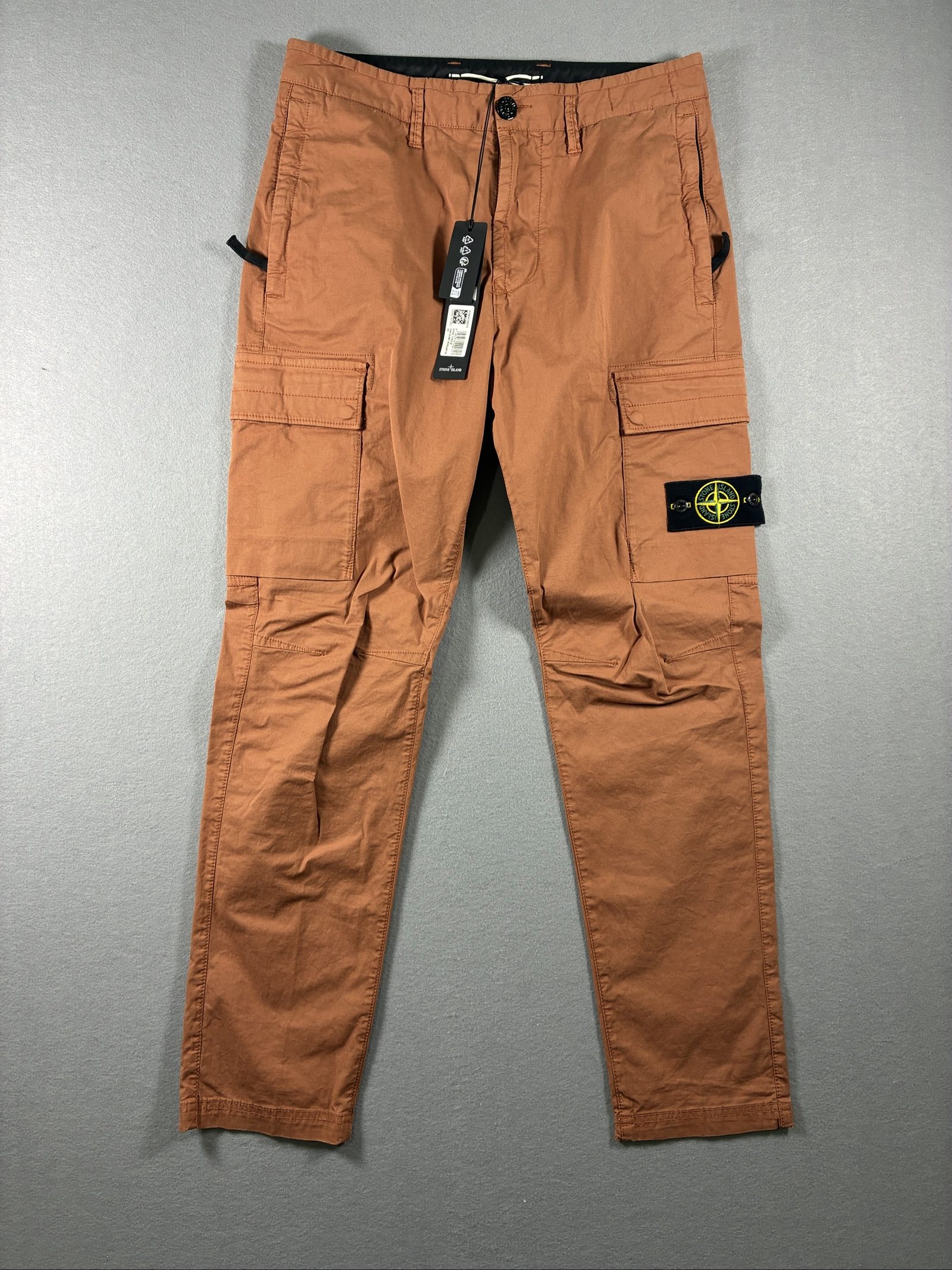 Stone Island Orange Cargo Trousers W29 type RE-T Cotton