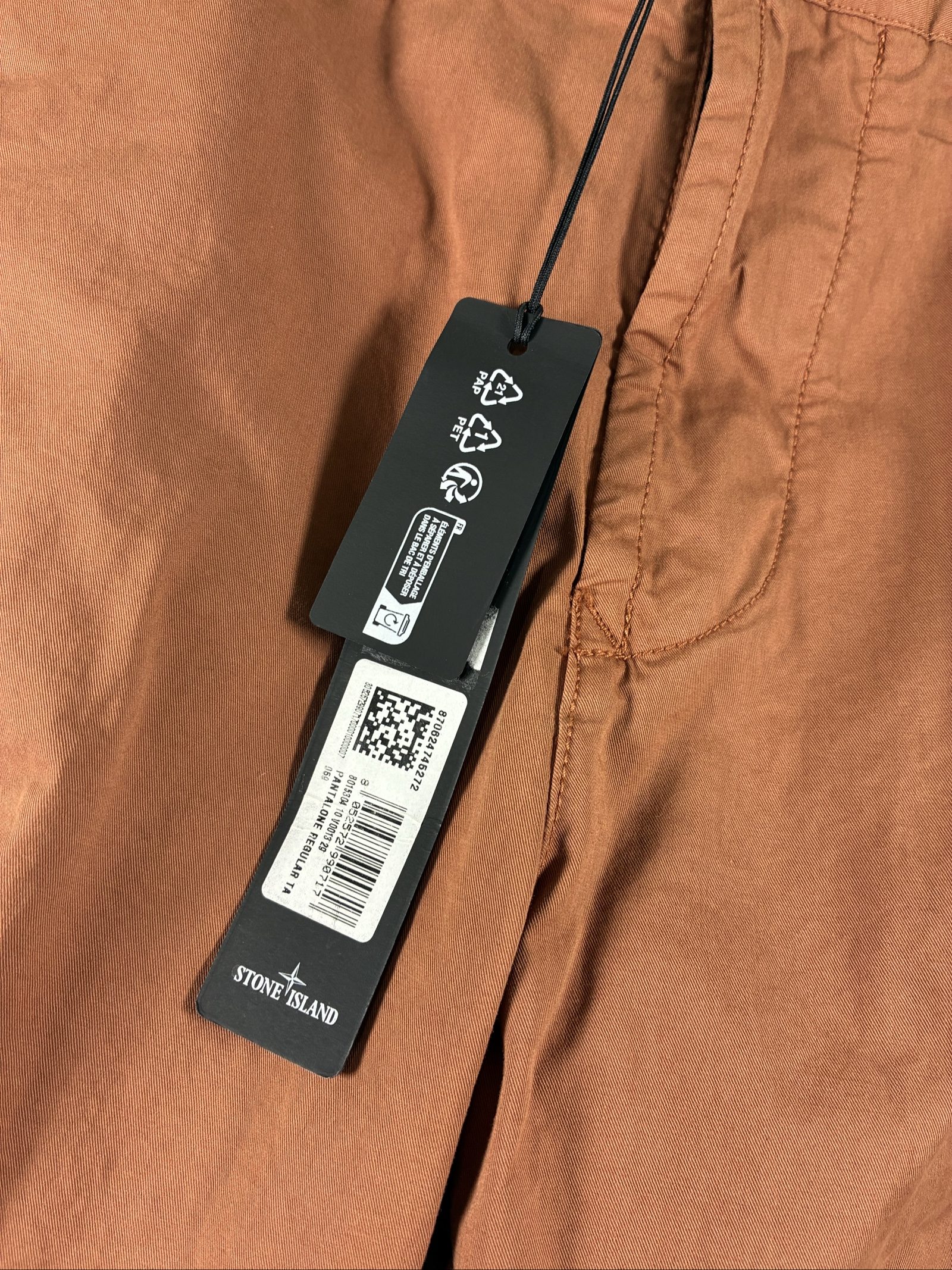 Stone Island Orange Cargo Trousers W29 type RE-T Cotton image 3
