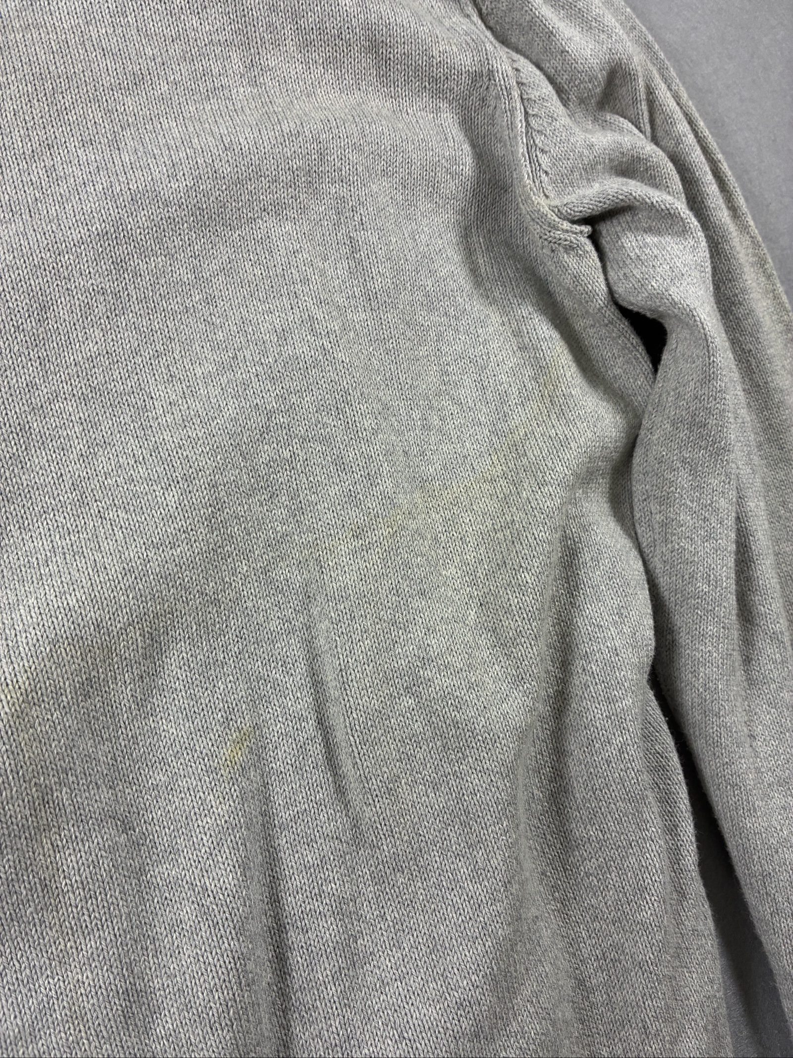 Stone Island Grey V-Neck Cotton Sweater XXL image 7