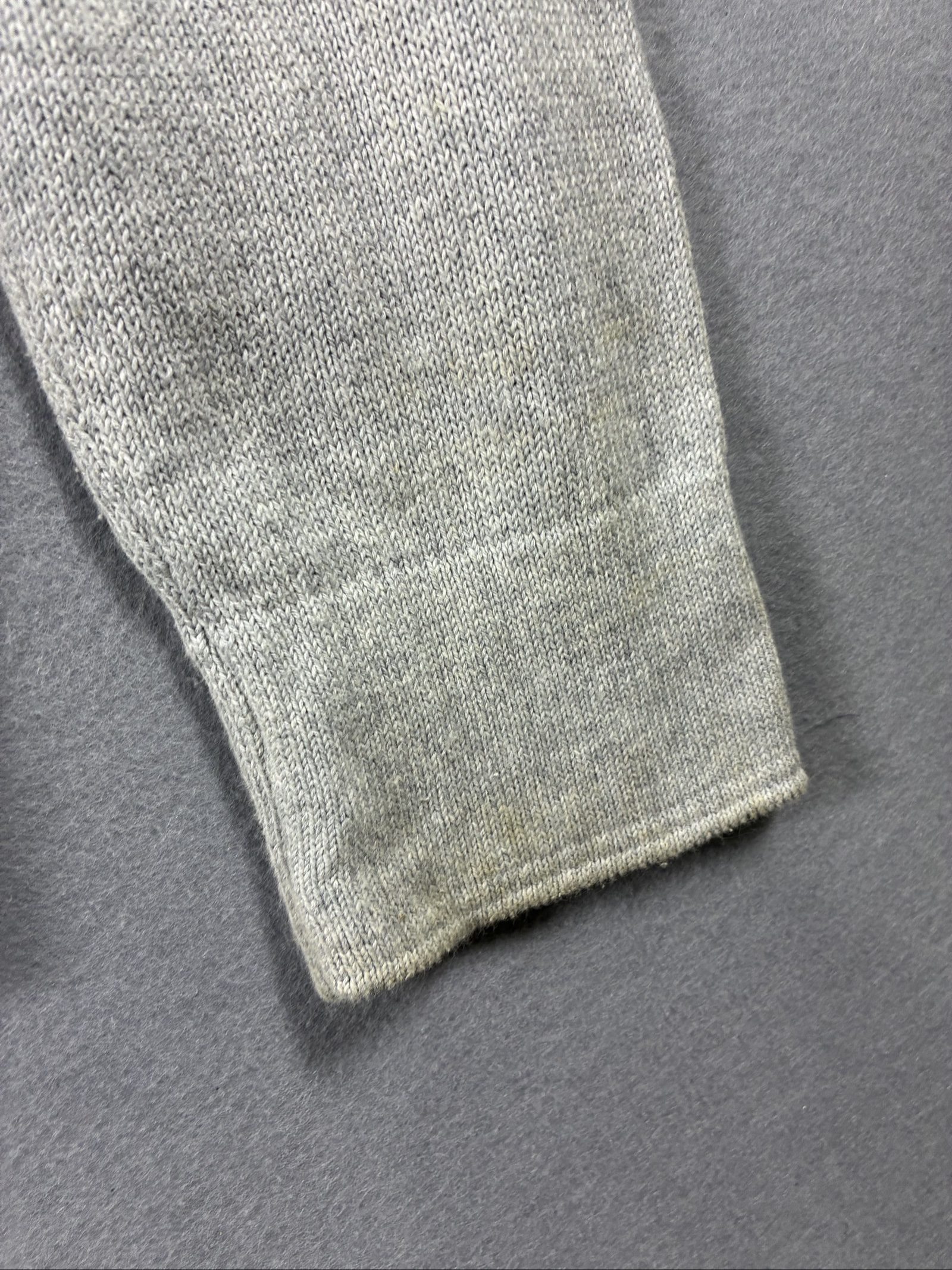 Stone Island Grey V-Neck Cotton Sweater XXL image 9