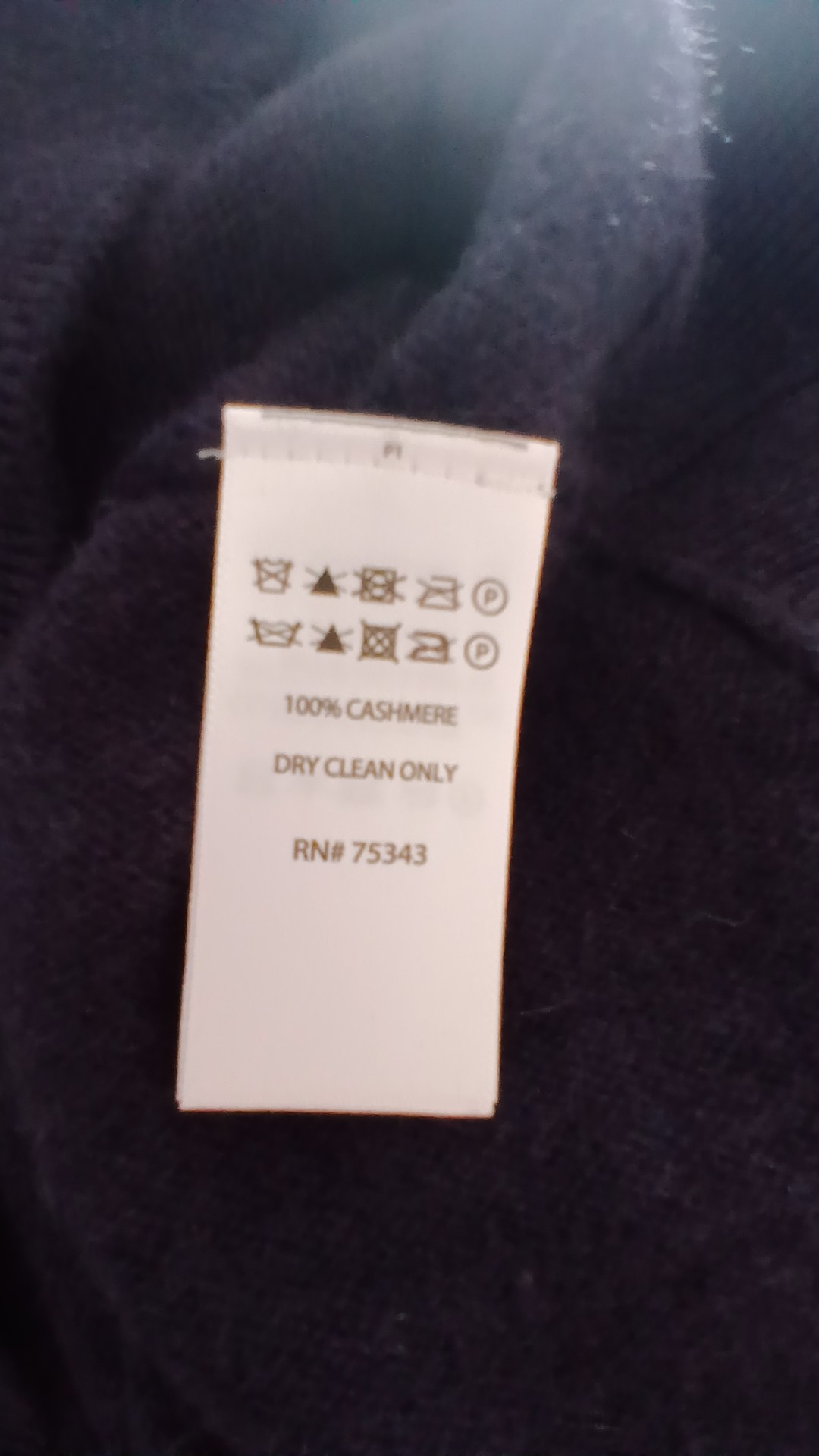 Tahari Navy Women's 100% Cashmere Sweater Medium image 4