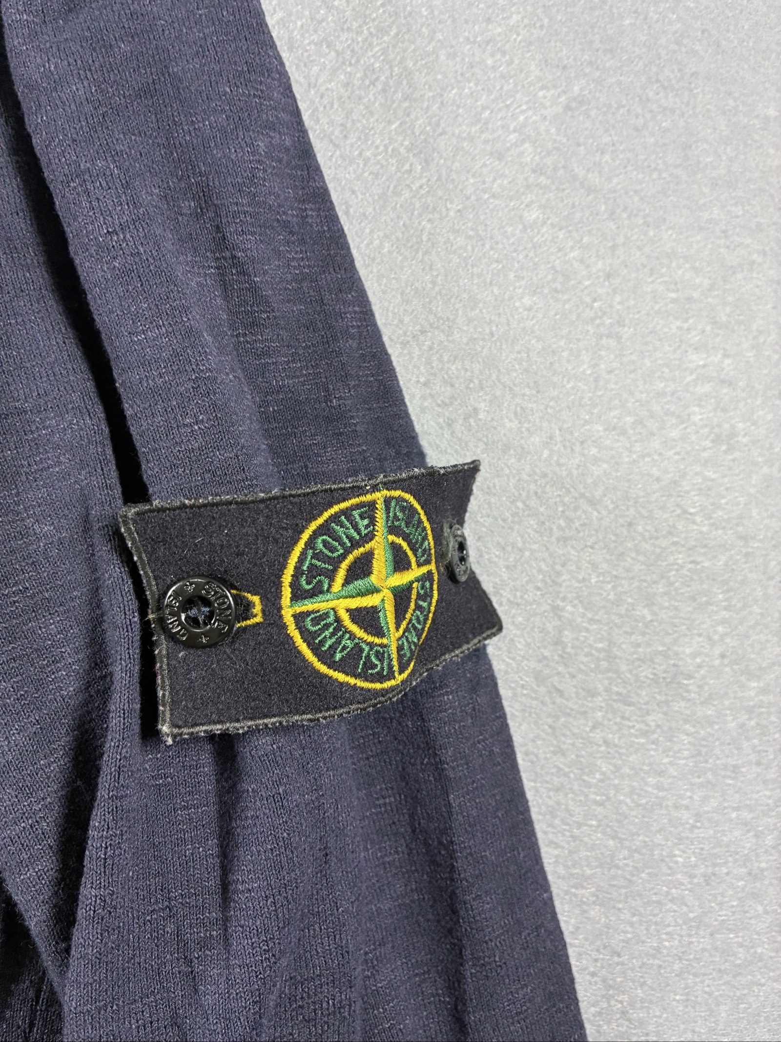 Stone Island Navy Blue Button Blazer Large image 3