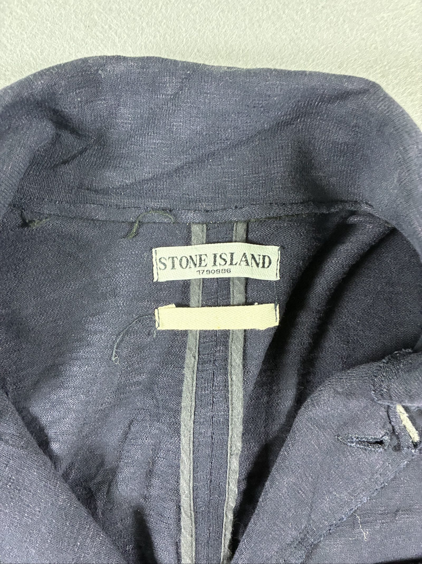Stone Island Navy Blue Button Blazer Large image 2
