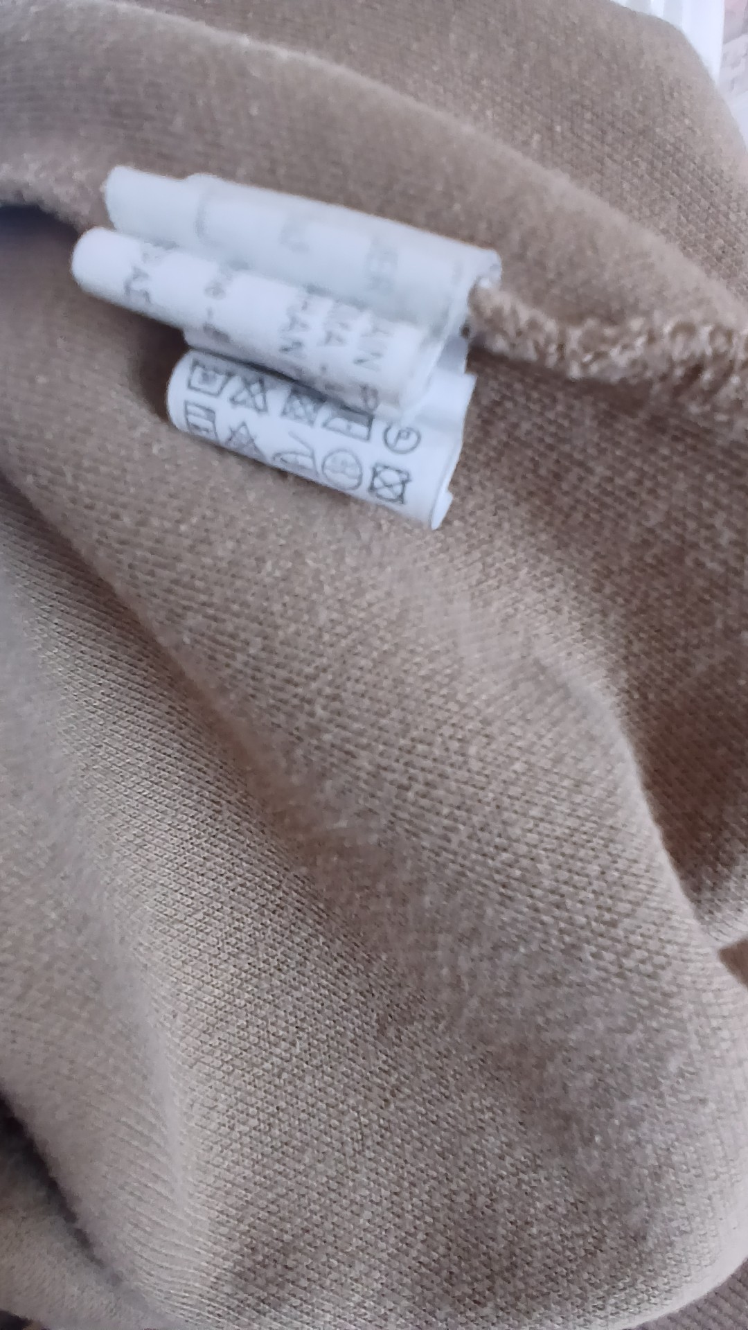 Zara Beige Crew Neck Sweatshirt Large Made in Portugal Eur L image 4