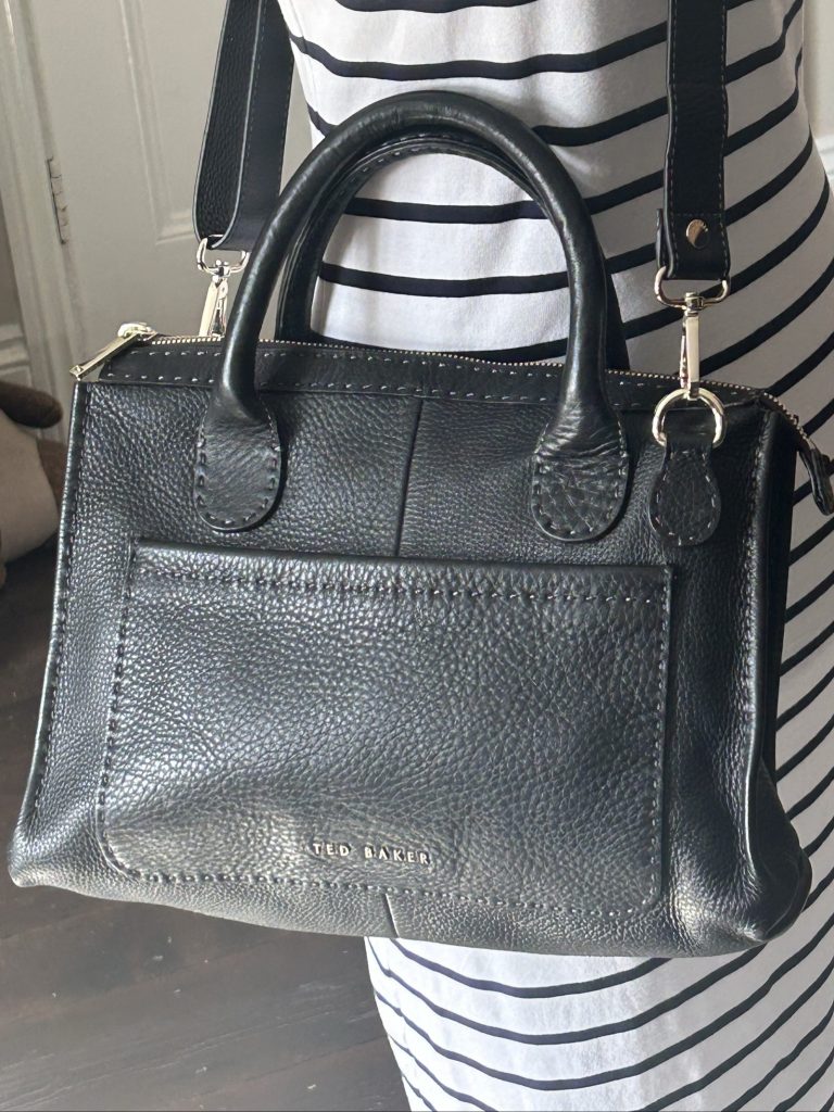Ted Baker Black Leather Crossbody Satchel Bag