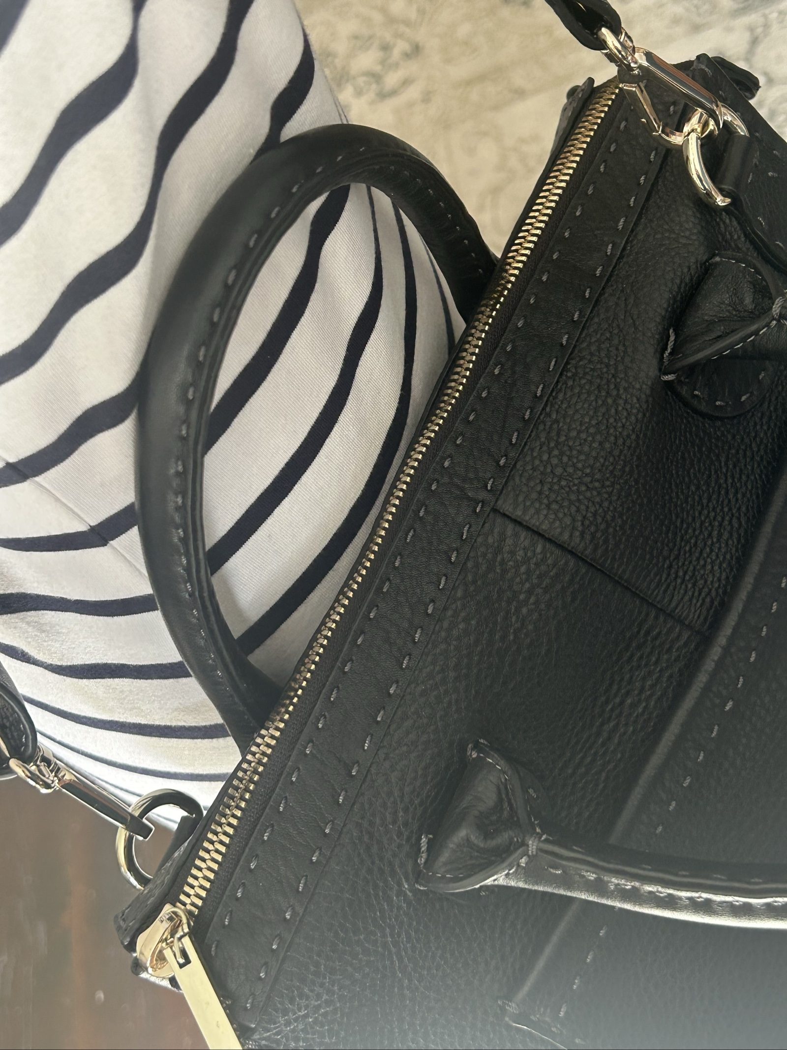 Ted Baker Black Leather Crossbody Satchel Bag image 5