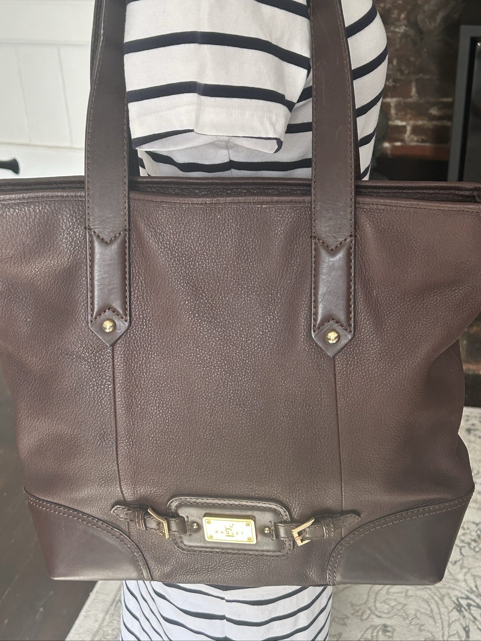 Radley Brown Leather Tote Bag Medium