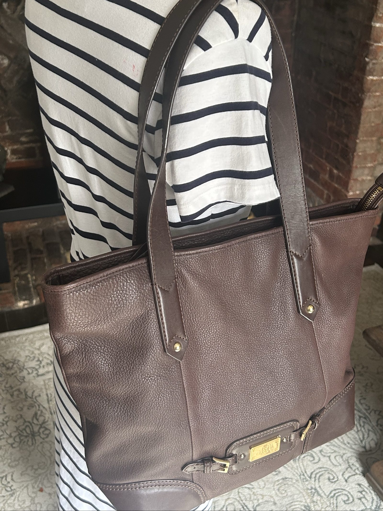 Radley Brown Leather Tote Bag Medium image 4