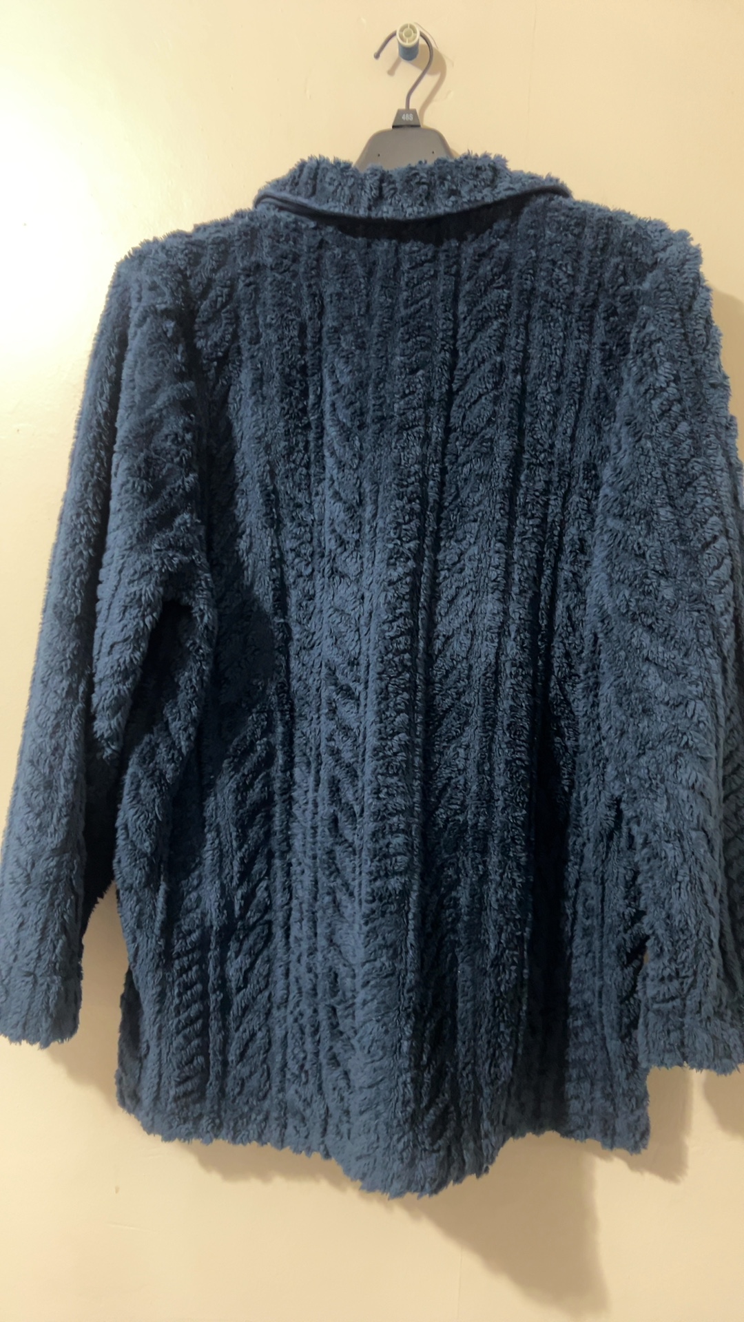 Cuddl Duds Navy Blue Plush Jacket 1X image 2