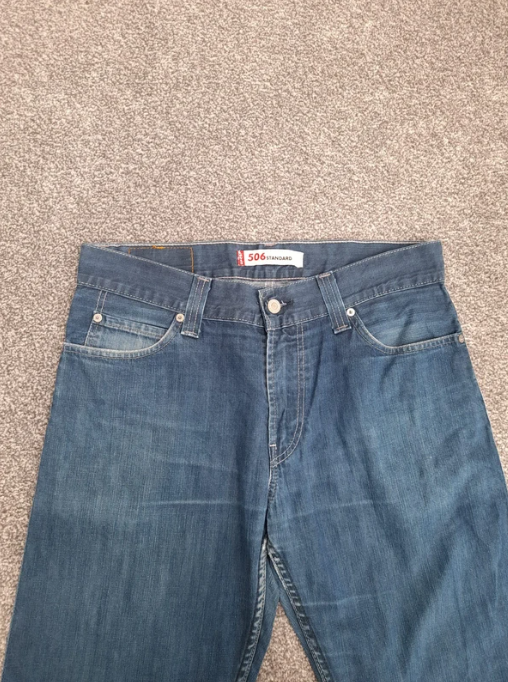 Levi's Red Tab Blue Denim 506 Standard Jeans 33" image 4