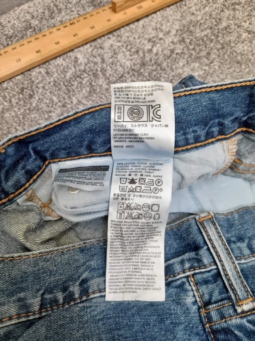 Levi's Red Tab Blue Denim 511 Slim Fit Jeans Red Tab 38" image 4