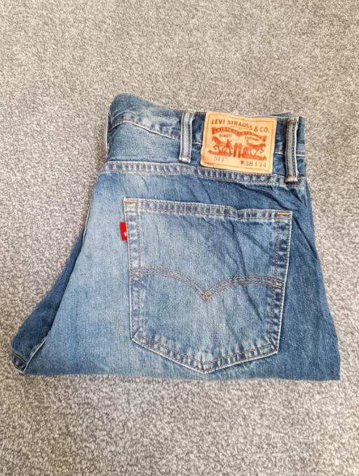 Levi's Red Tab Blue Denim 511 Slim Fit Jeans Red Tab 38" image 5