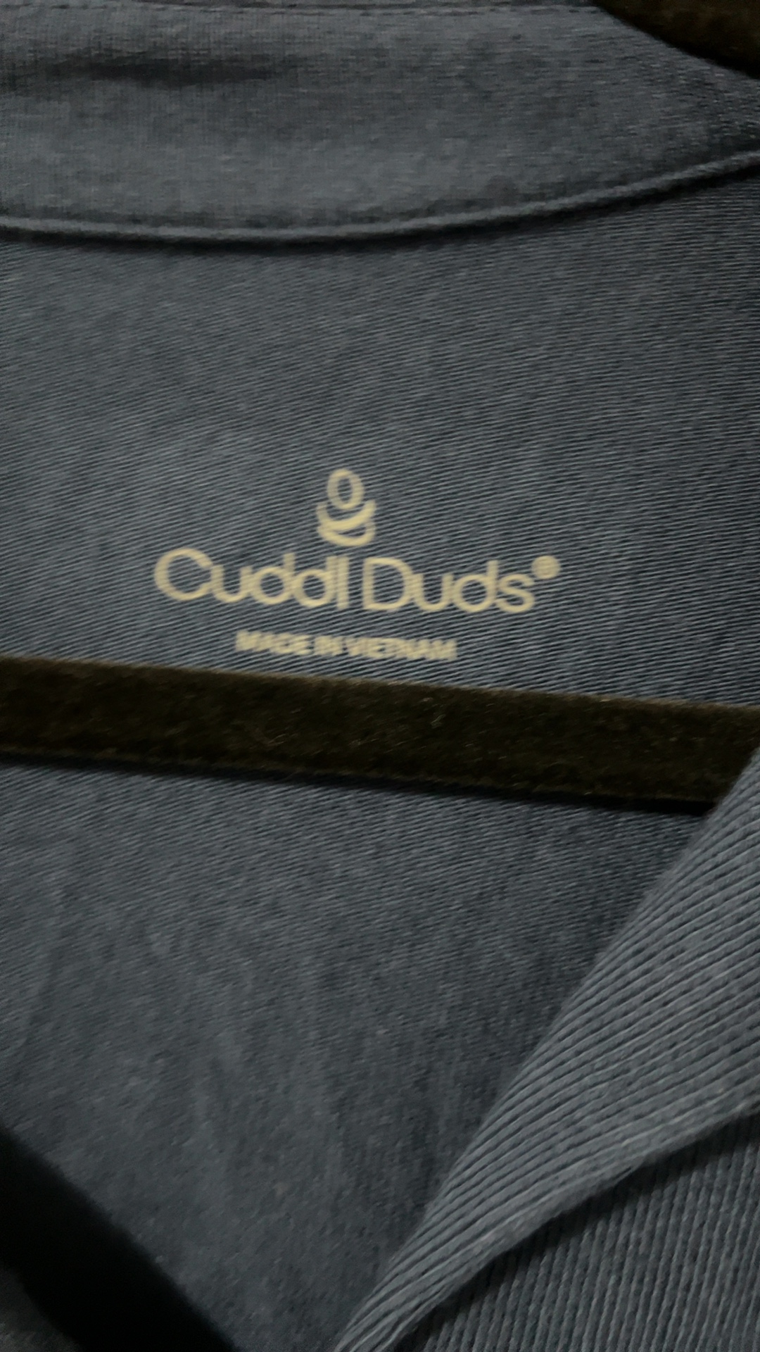 Cuddl Duds Women's Navy V-Neck Short Sleeve Pocket Top Large image 3